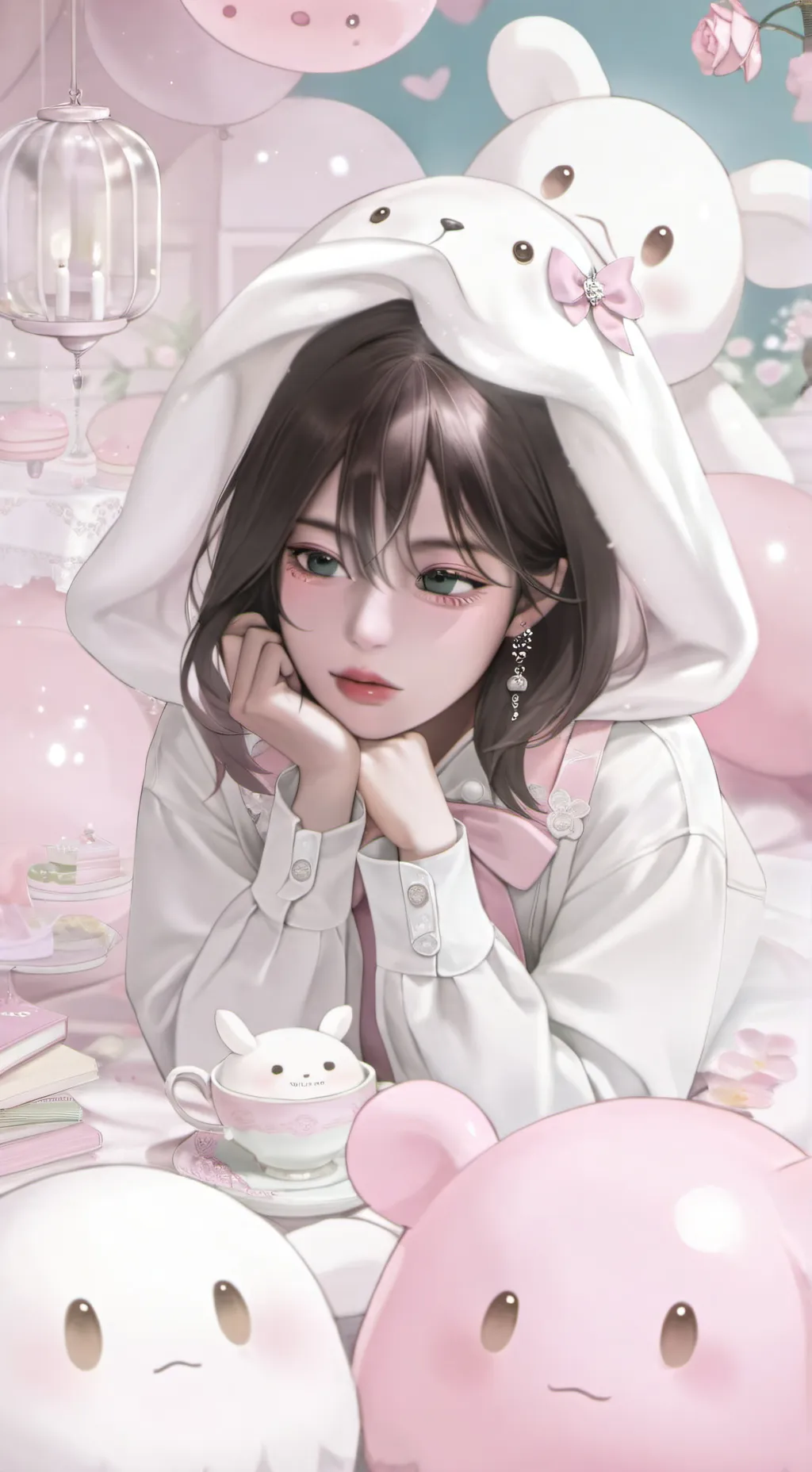 ai character: unki or 和力量 background