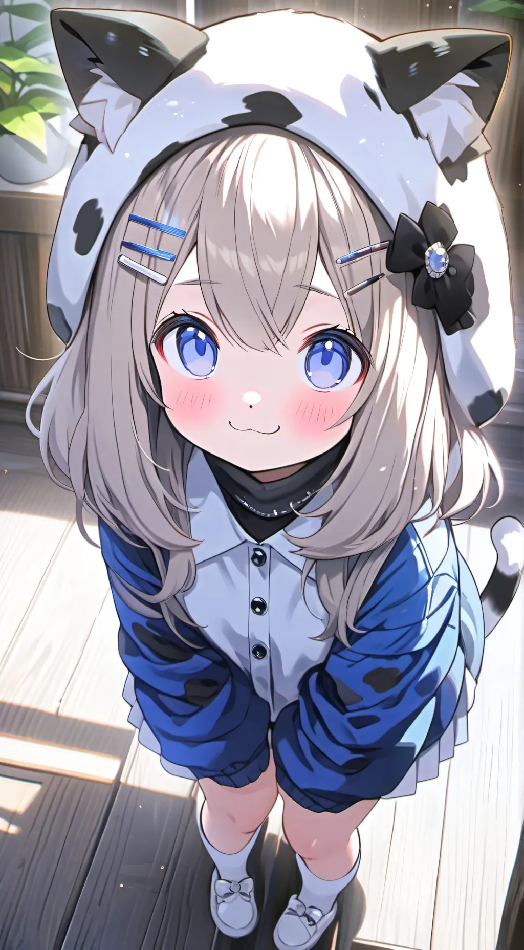 ai character: Cowprint Kitten Spirit background