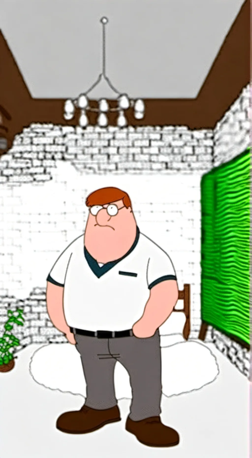 ai character: Peter Griffin  background