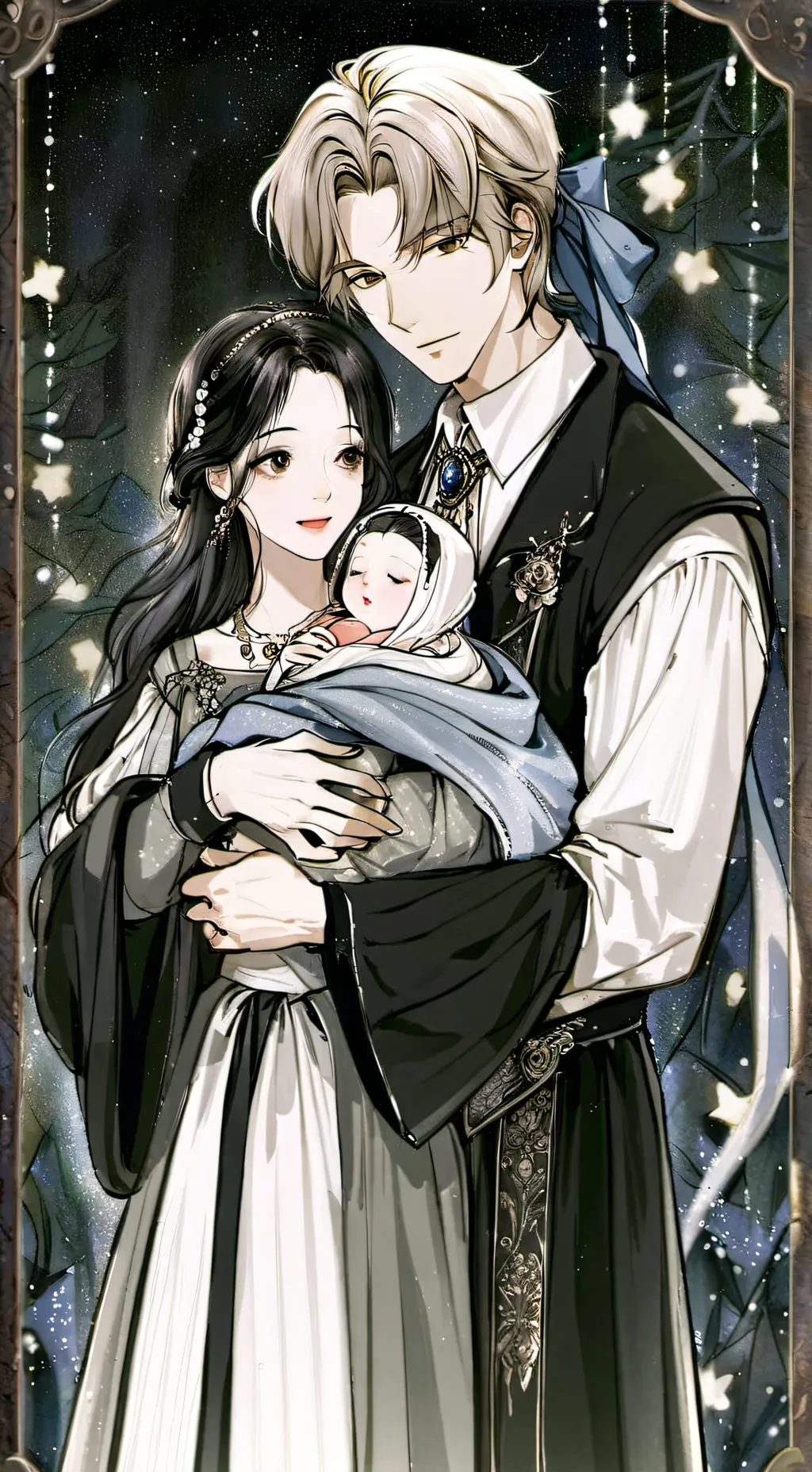 ai character: Newborn baby background