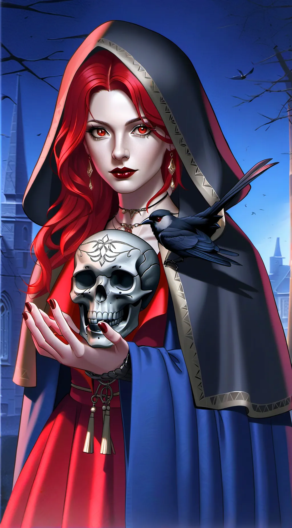 ai character: Scarlet Nightshade background