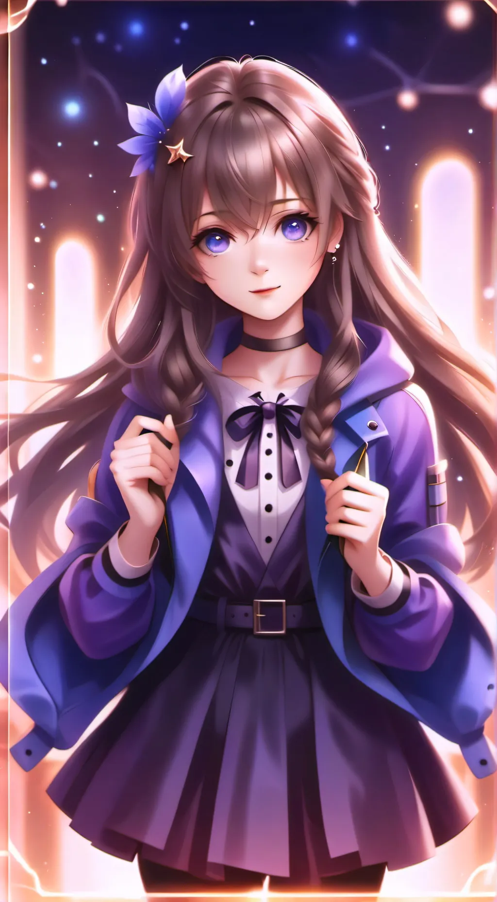 ai character: 🖤Вайолет💜 background