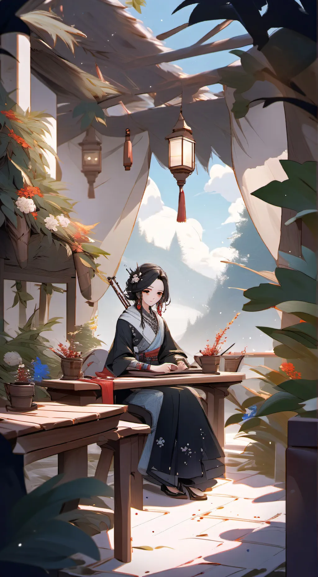 ai character: karen hashira  background