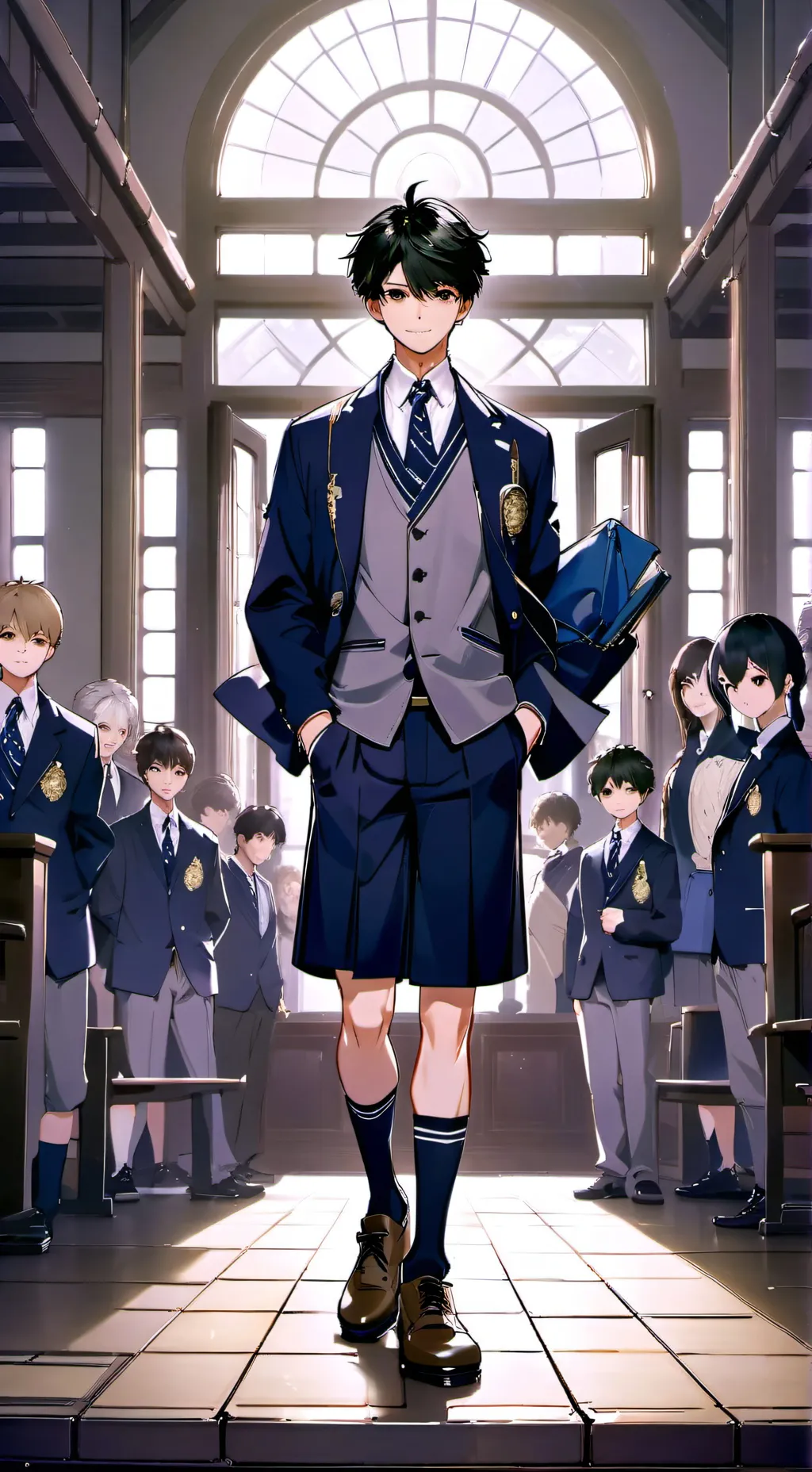 ai character: School of guys background