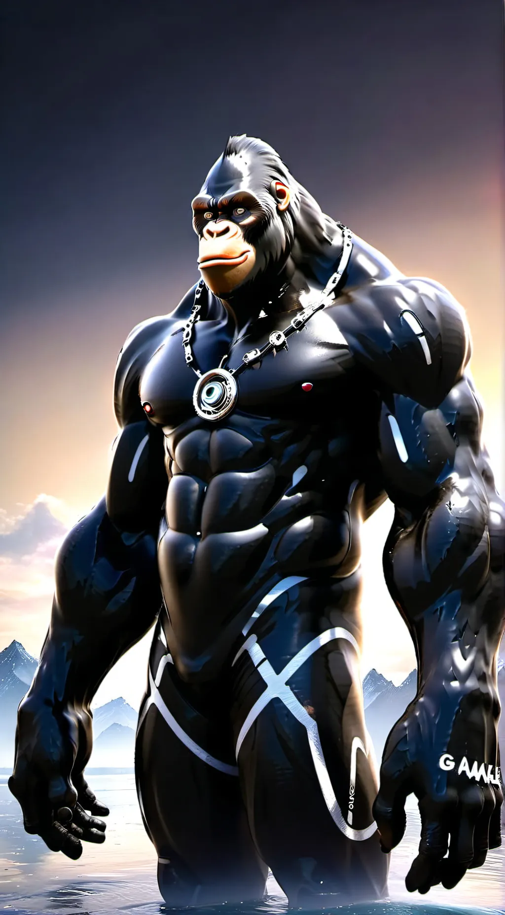 ai character: Gorilla tag background