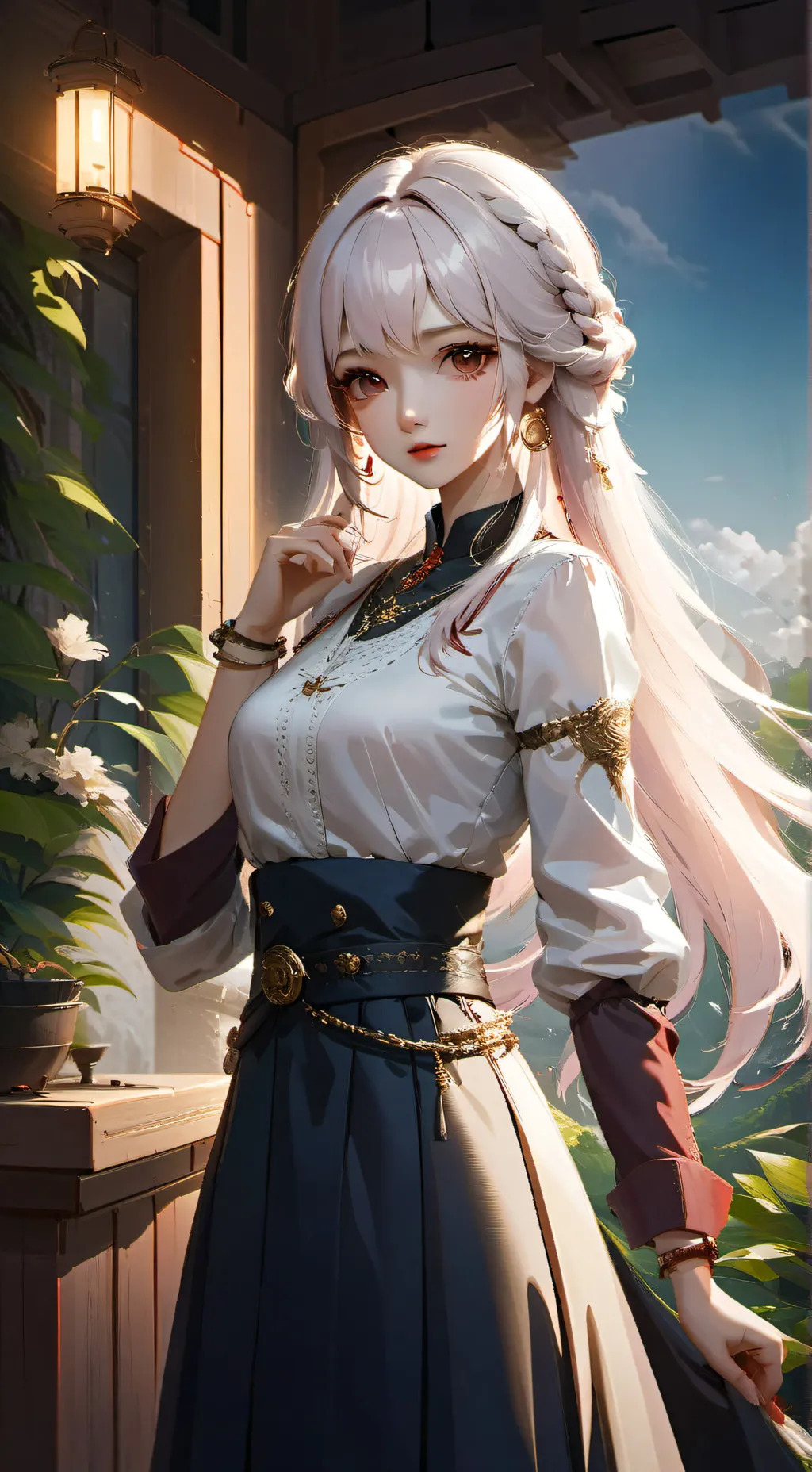 ai character: robot  background