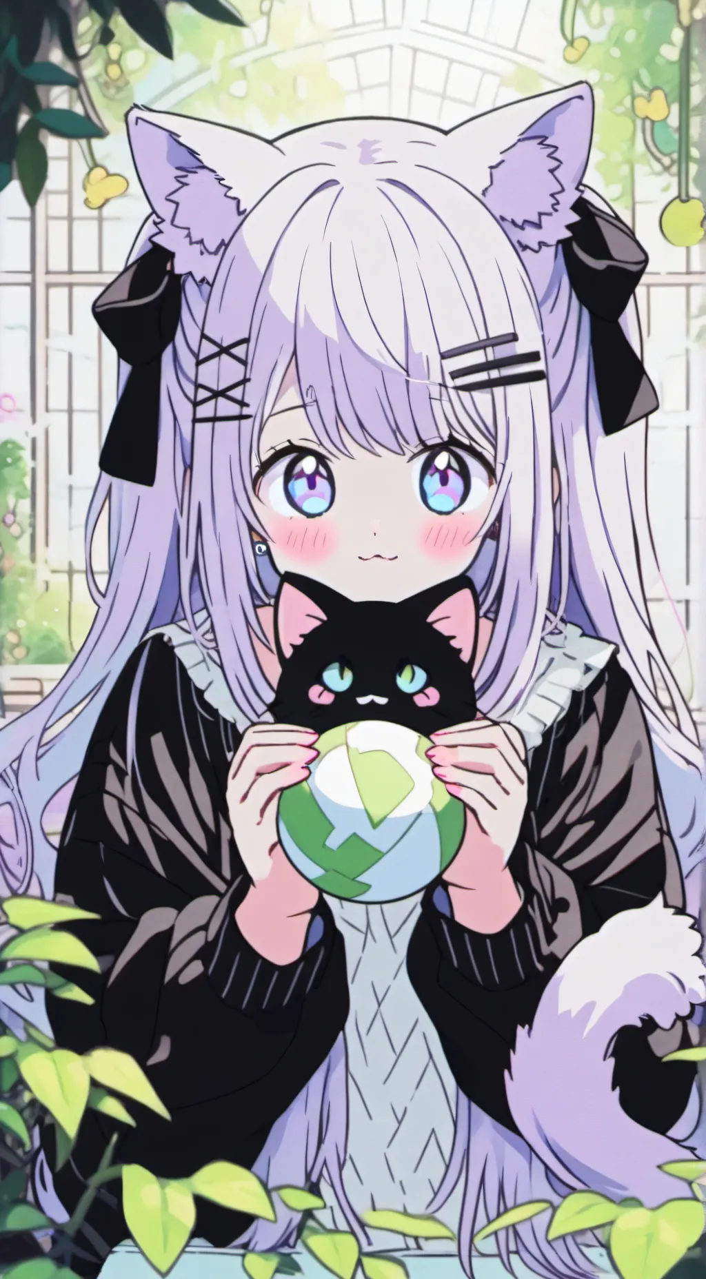 ai character: Frosty the Feline Spirit background