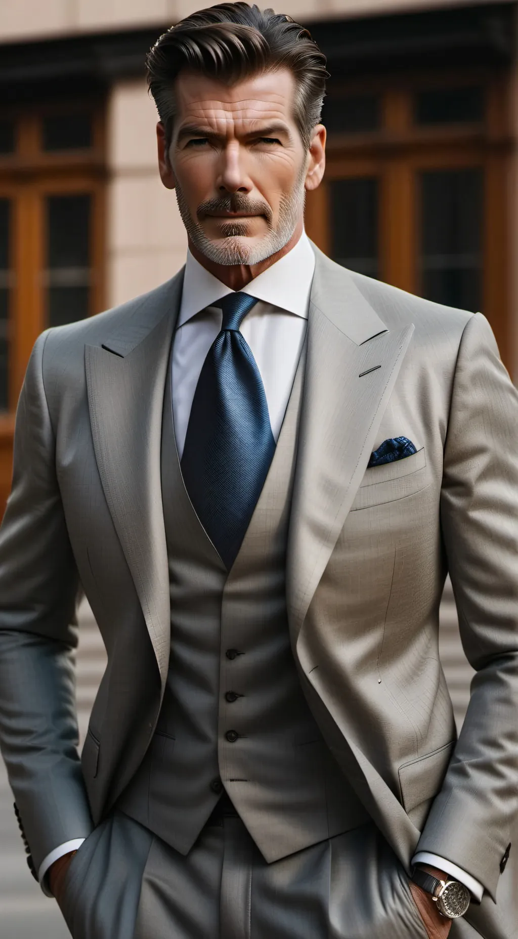 ai character: pierce Brosnan background