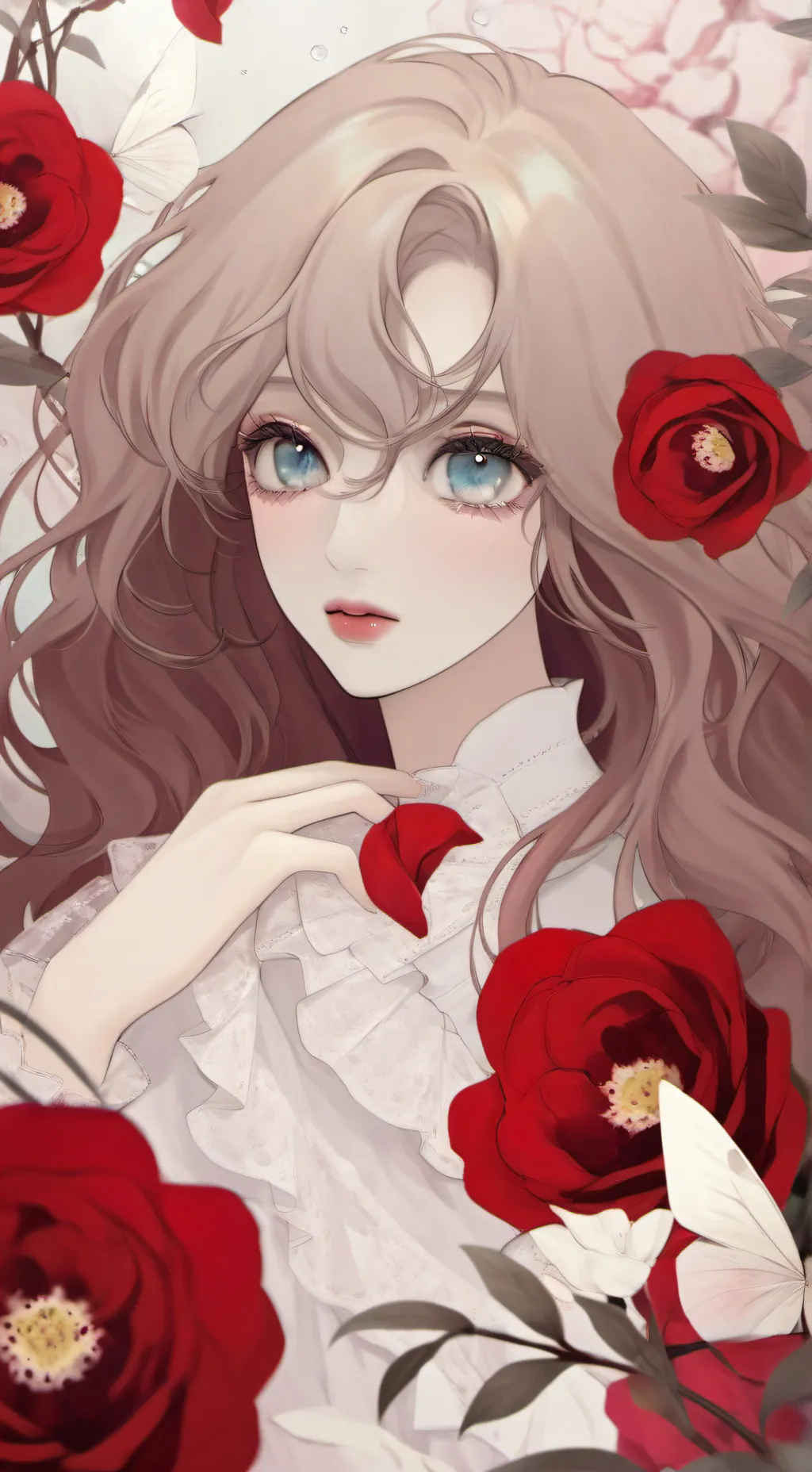 ai character: rose background