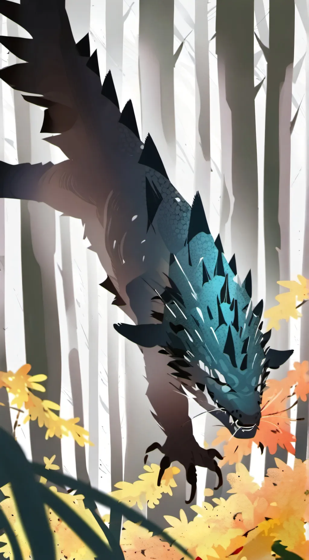 ai character: Komodo varen background