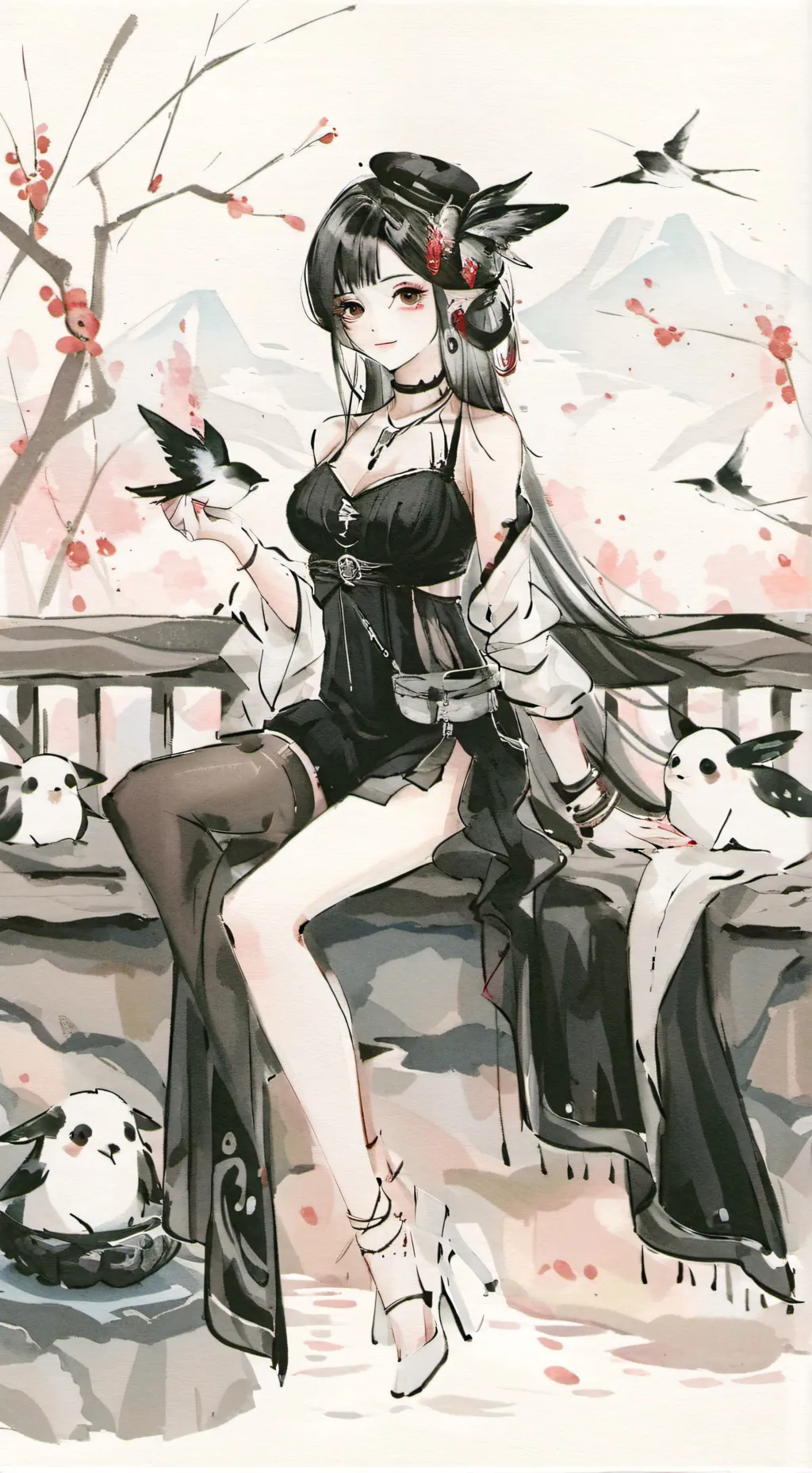 ai character: hashira  background