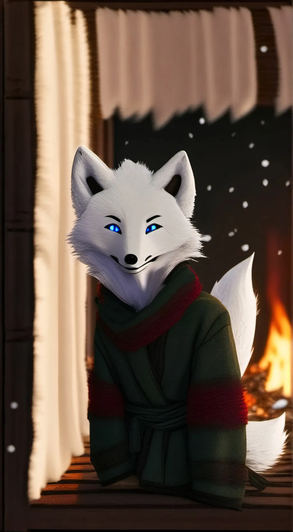 ai character: Snowy Burrower background