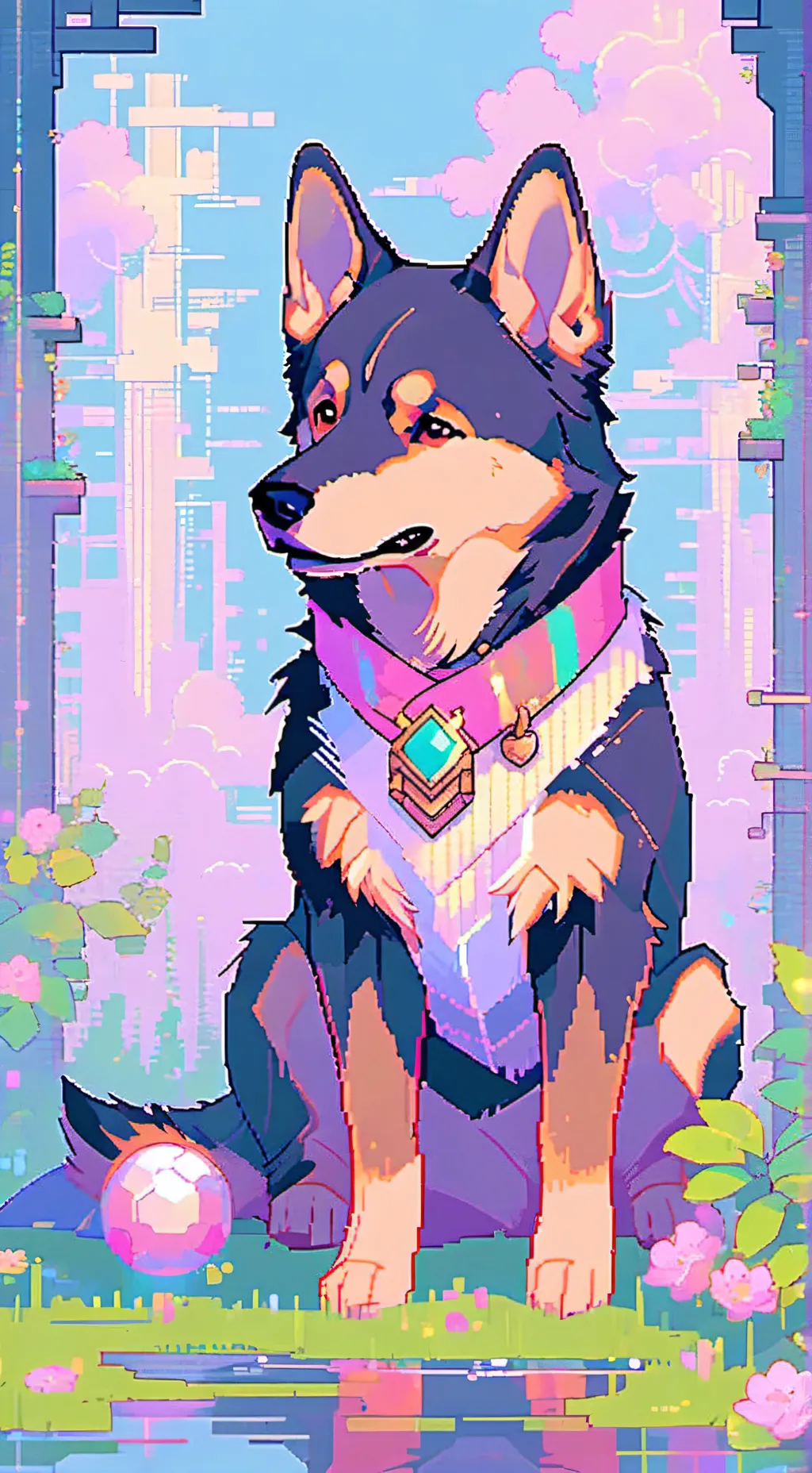 ai character: Dog game background