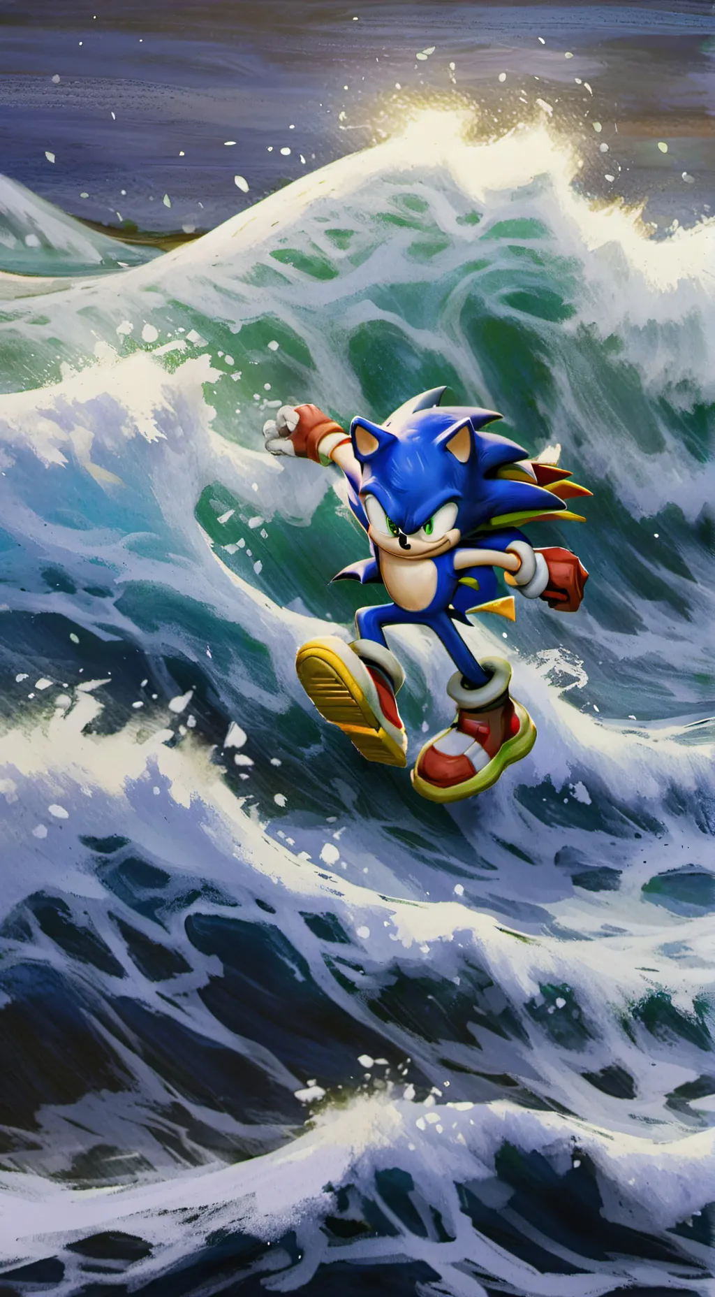 ai character: 💙sonic inflation 💙 background