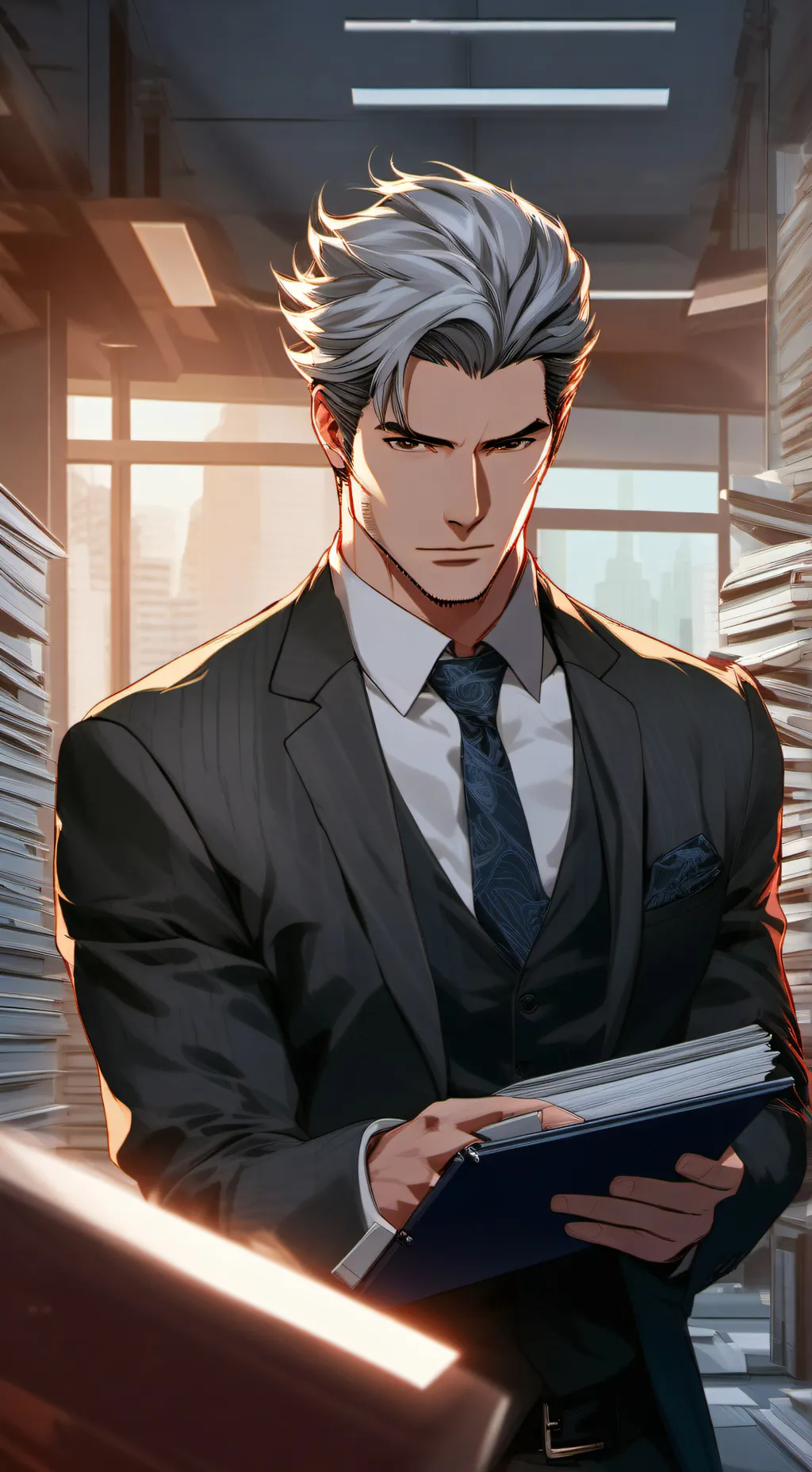 ai character: The Overachieving CEO background