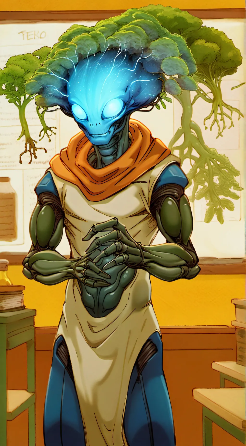 ai character: Globo background