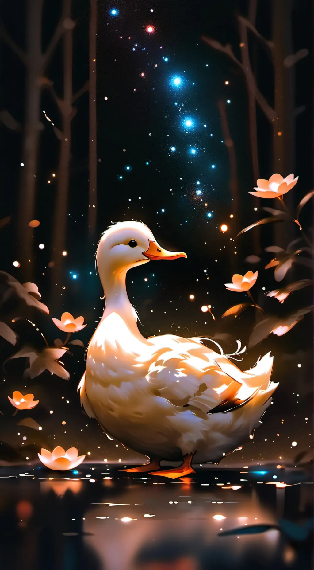 ai character: un pato xD background