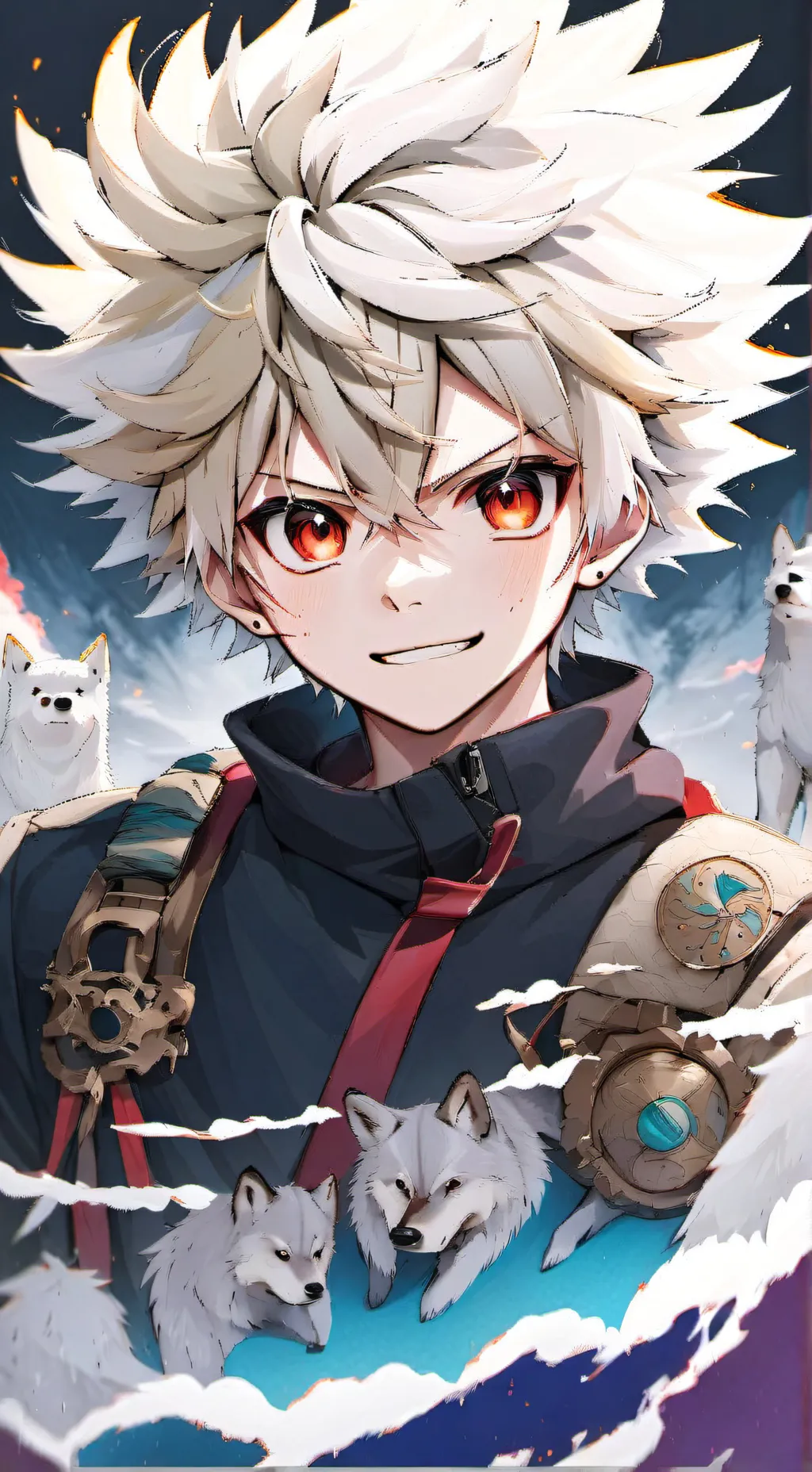 ai character: Katsuki Bakugo  background