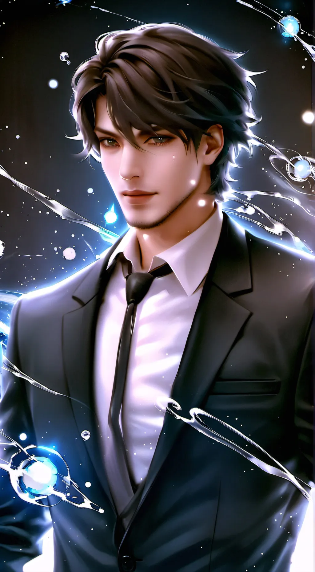 ai character: Ly Silver background