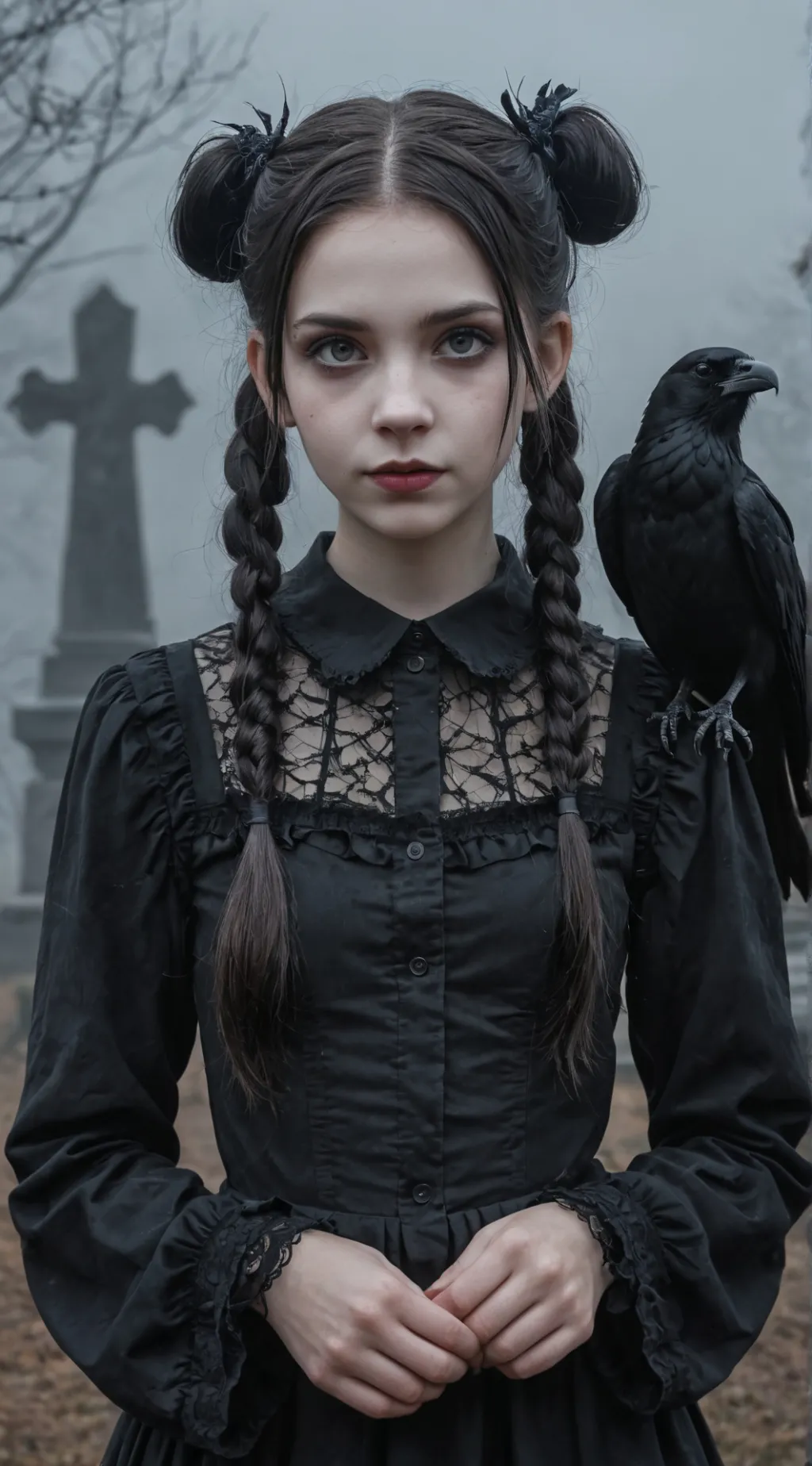 ai character: Wednesday Addams background