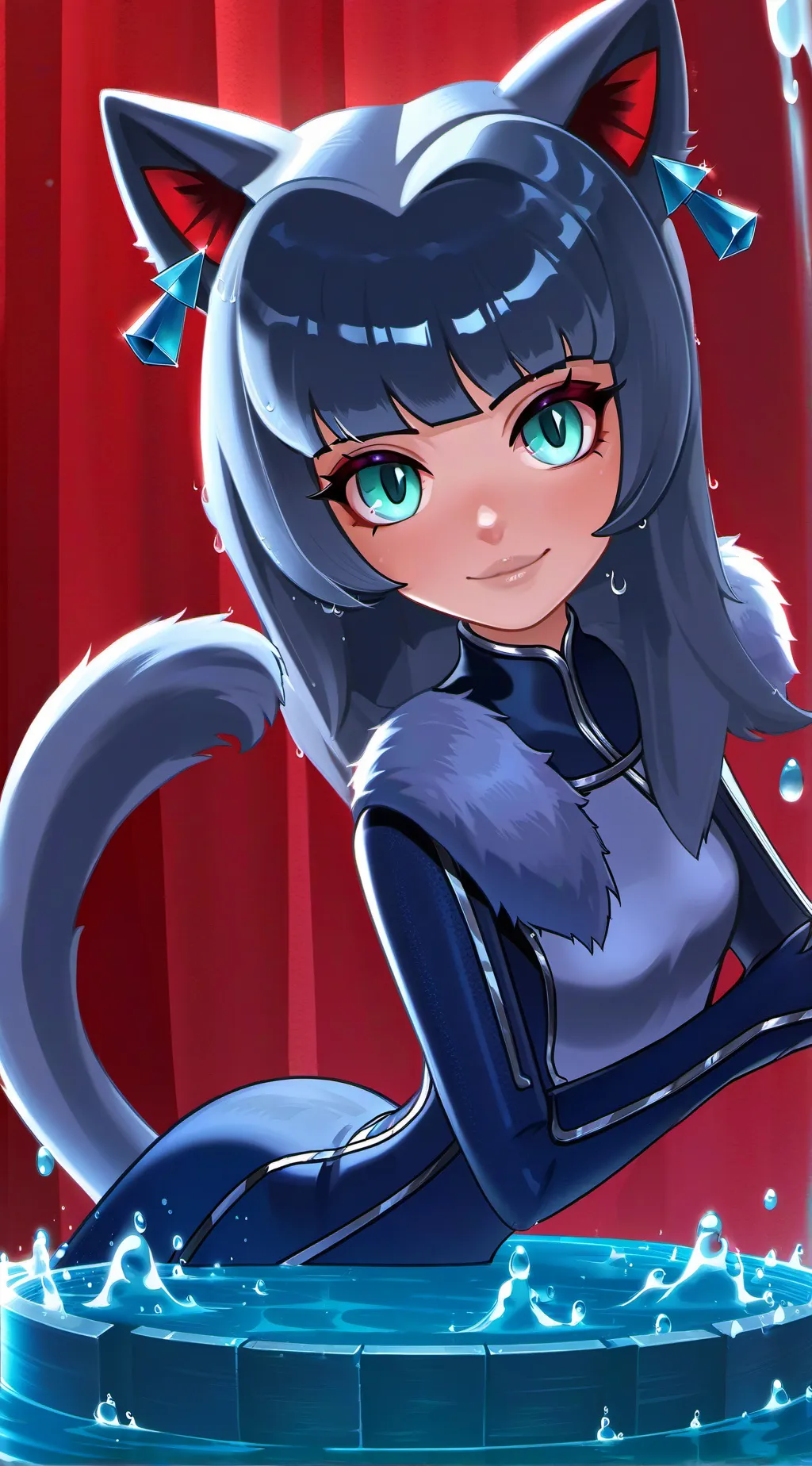 ai character: Hydro-Cat Spirit background