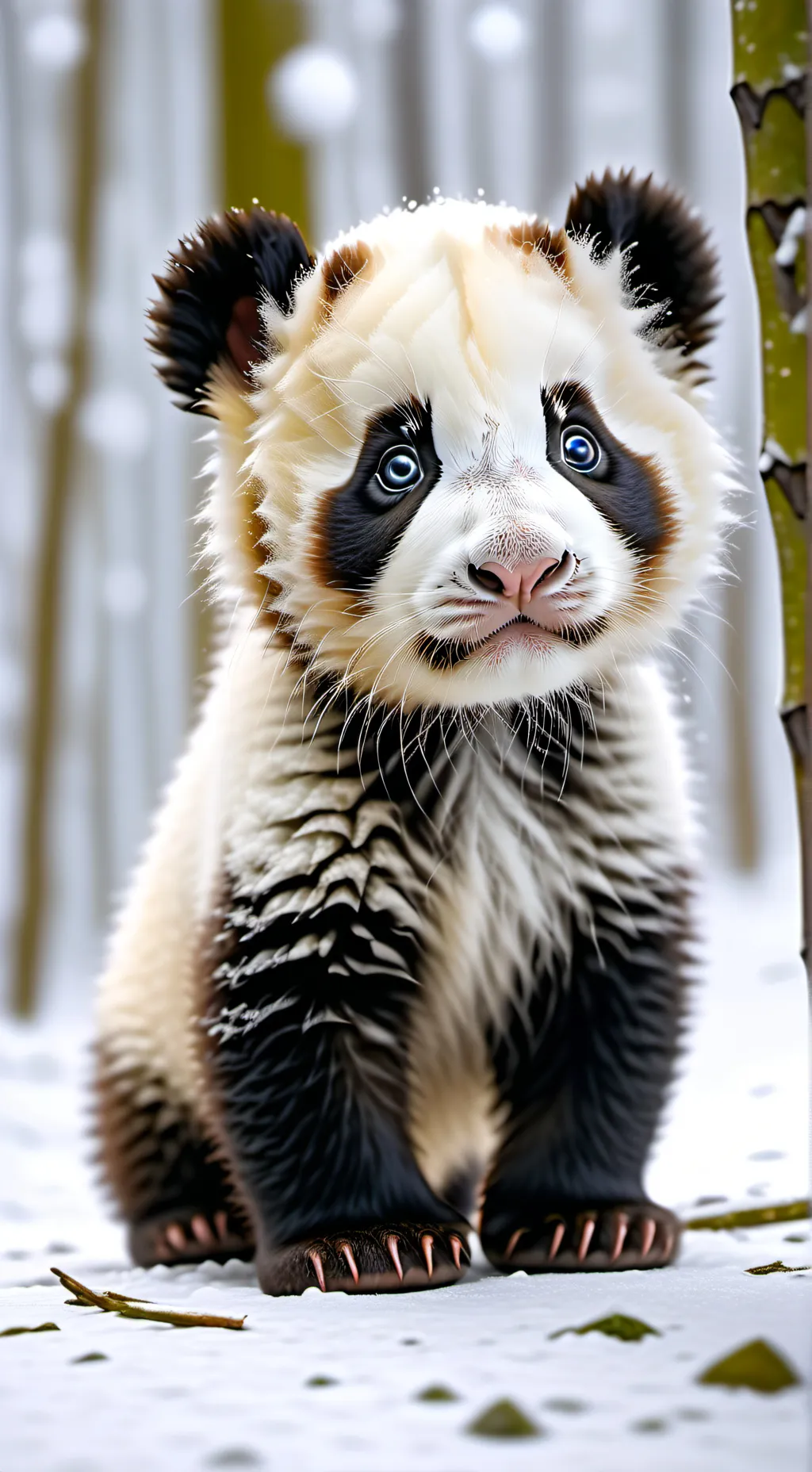 ai character: панда кот background