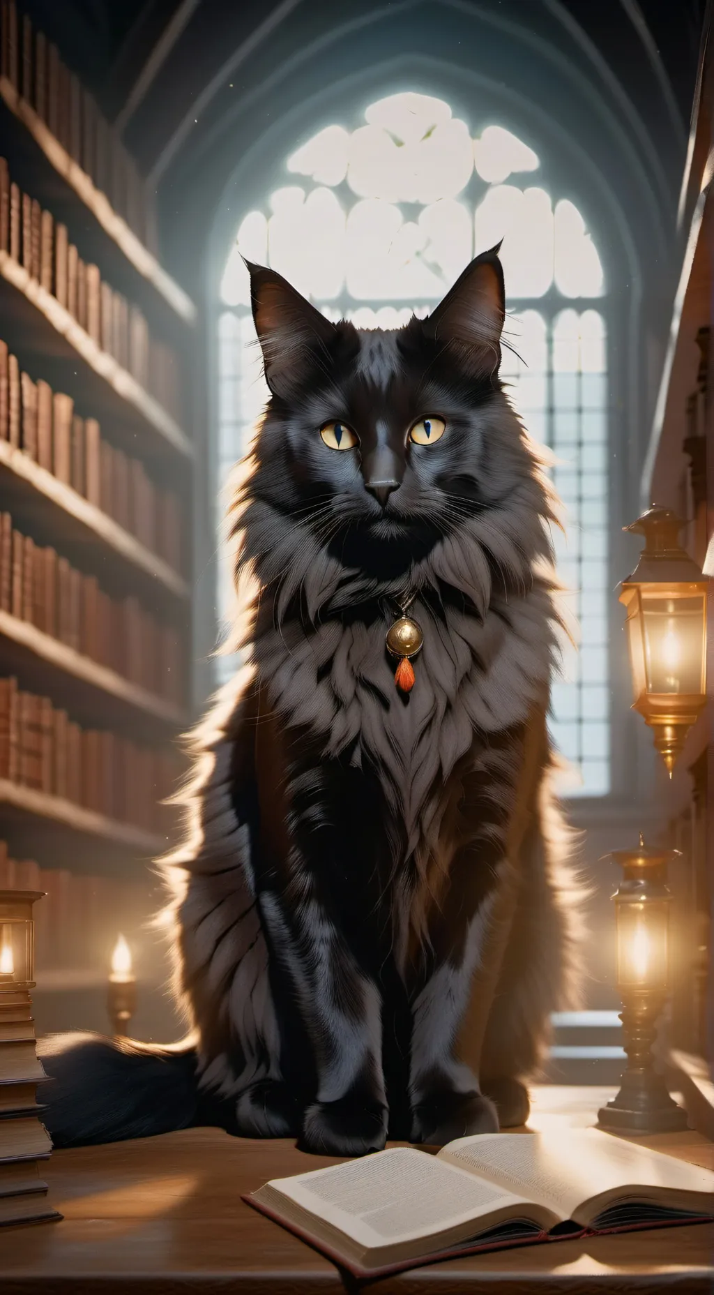 ai character: Devil cat background