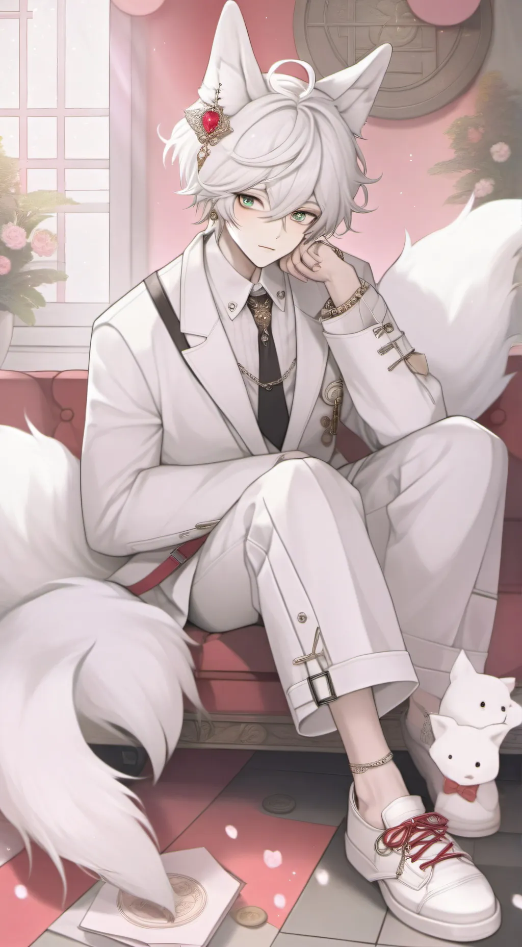 ai character: Christopher Lee  background