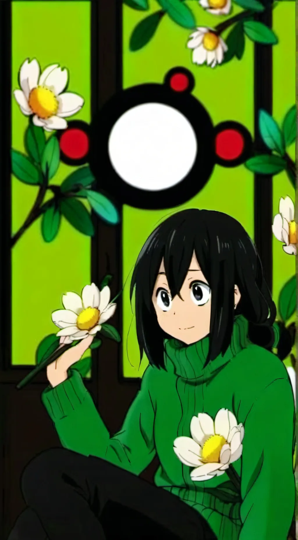 ai character: Asui Tsuyu background