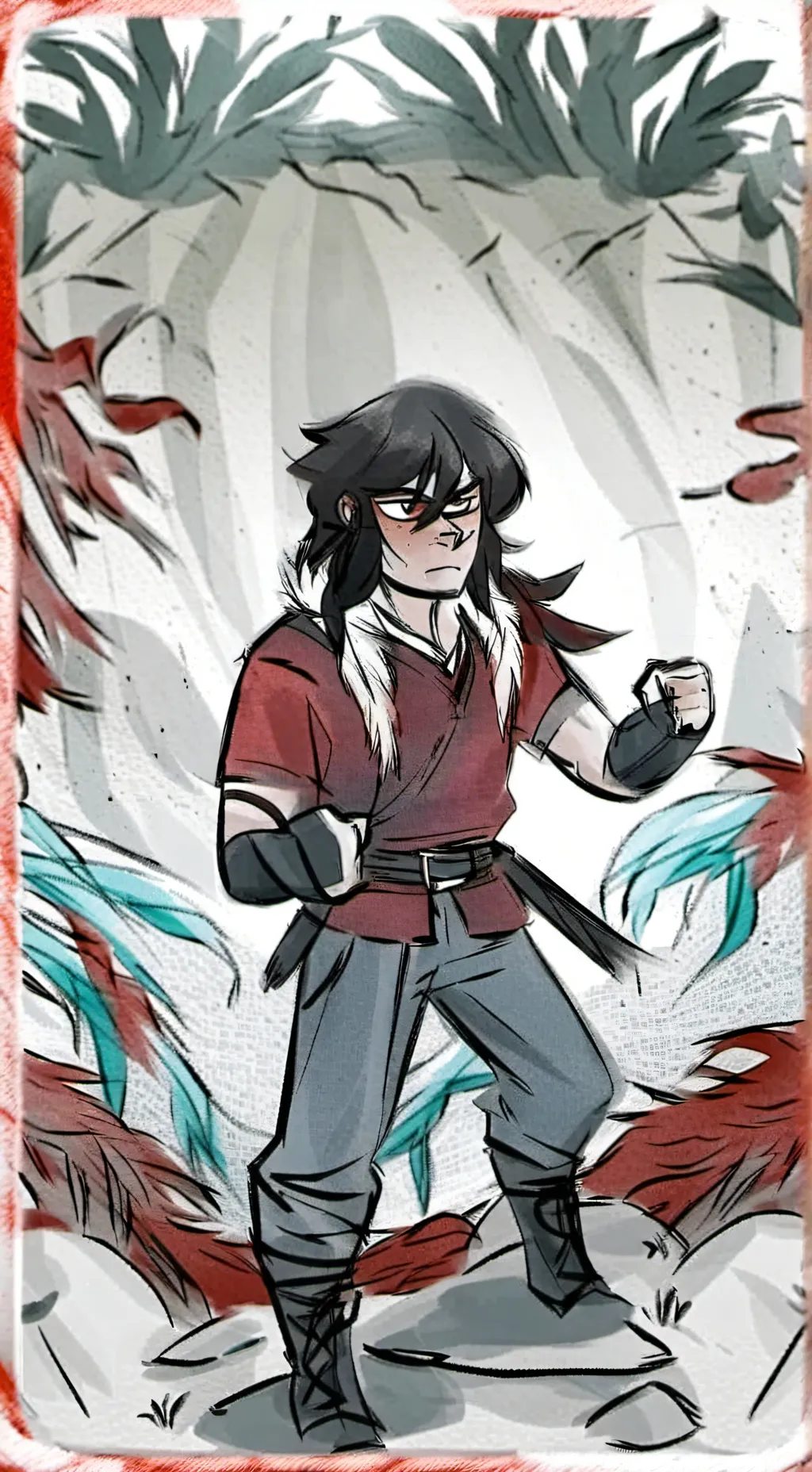 ai character: Erasermic against background