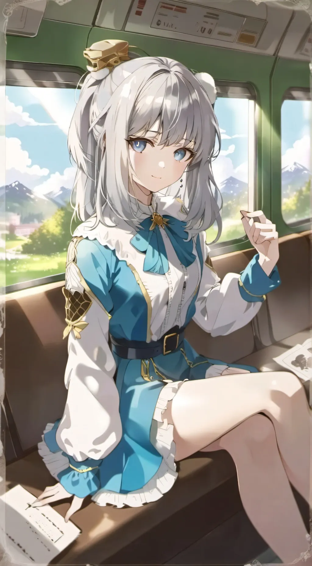 ai character: luna on a trian background