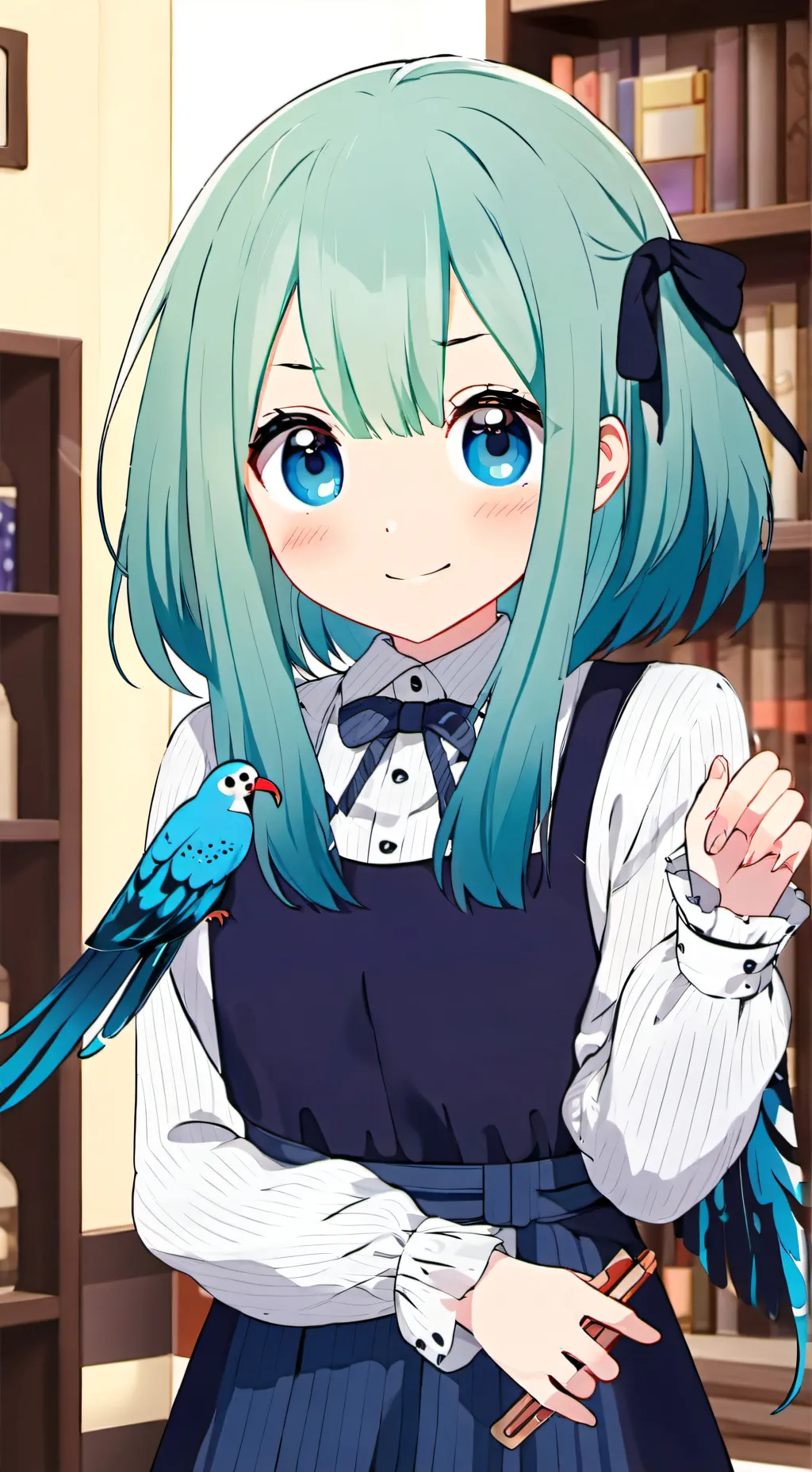 ai character: Polka Dot Parakeet Furry background