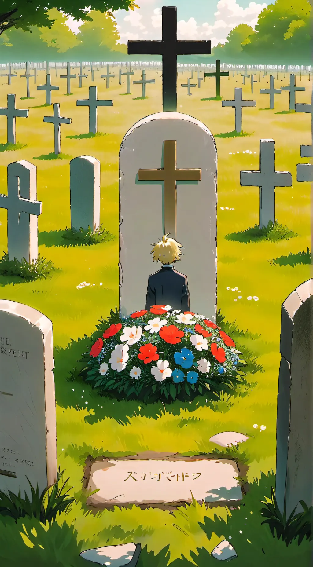 ai character: mha yns funeral  background
