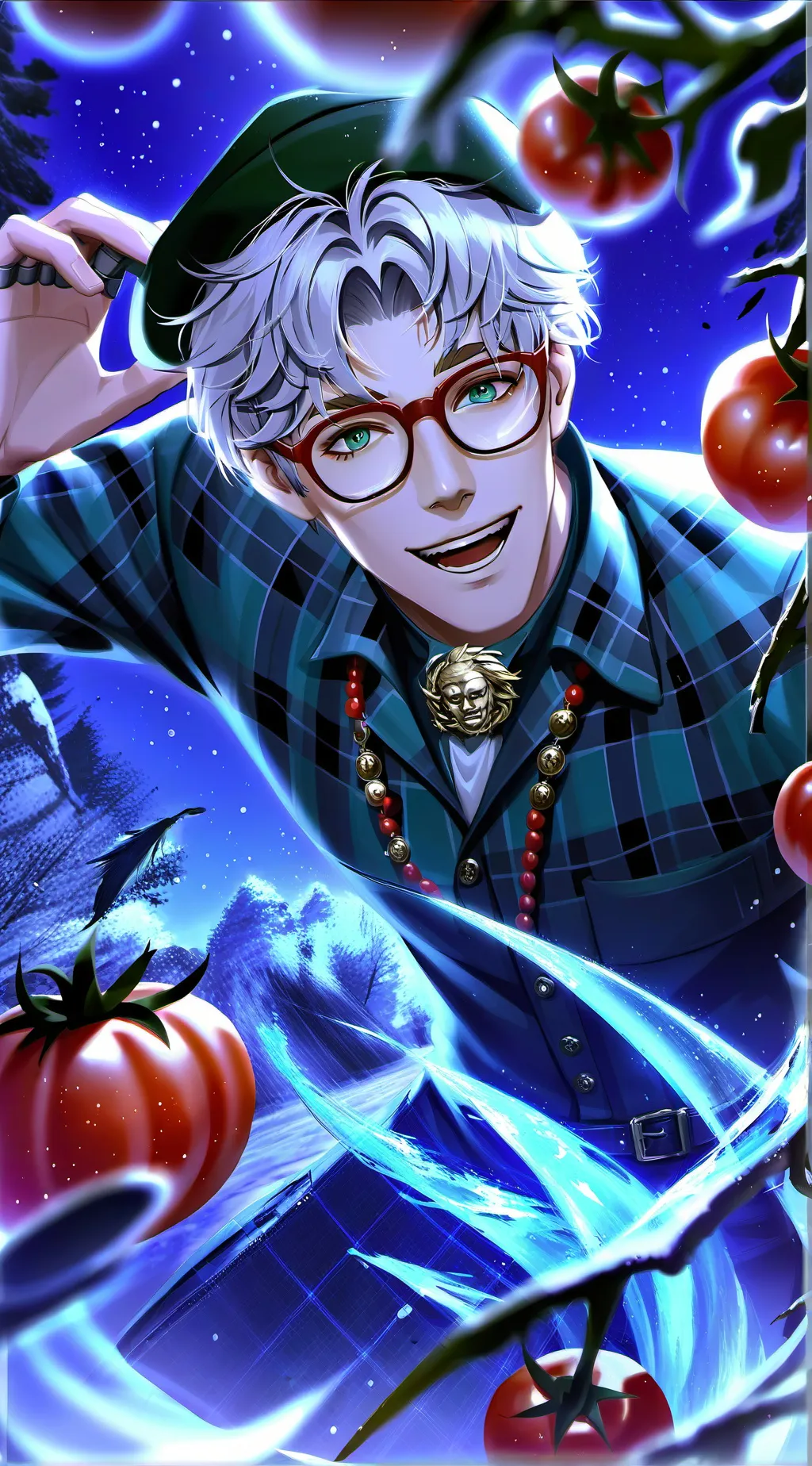 ai character: Dr. Tomato Meme background