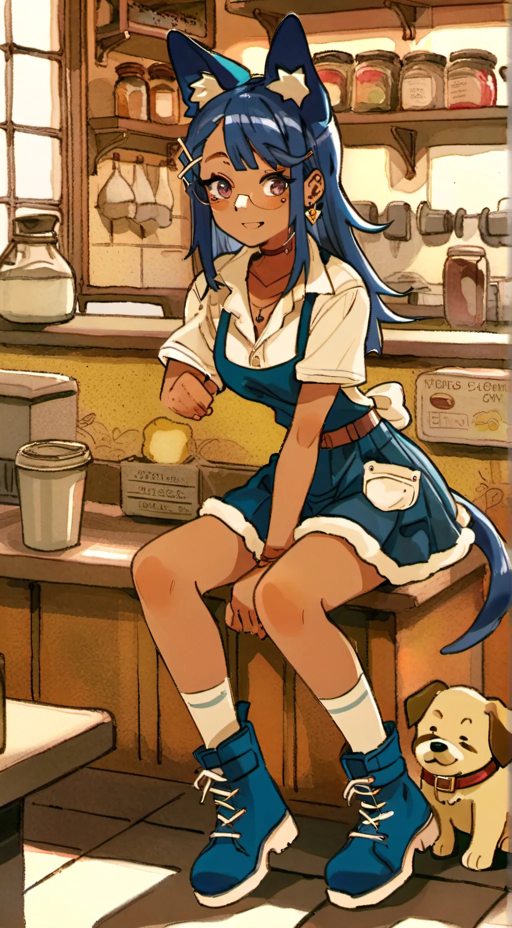 ai character: Mha lab background