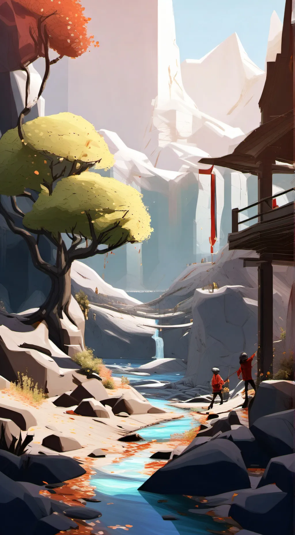 ai character: s s bathroom background