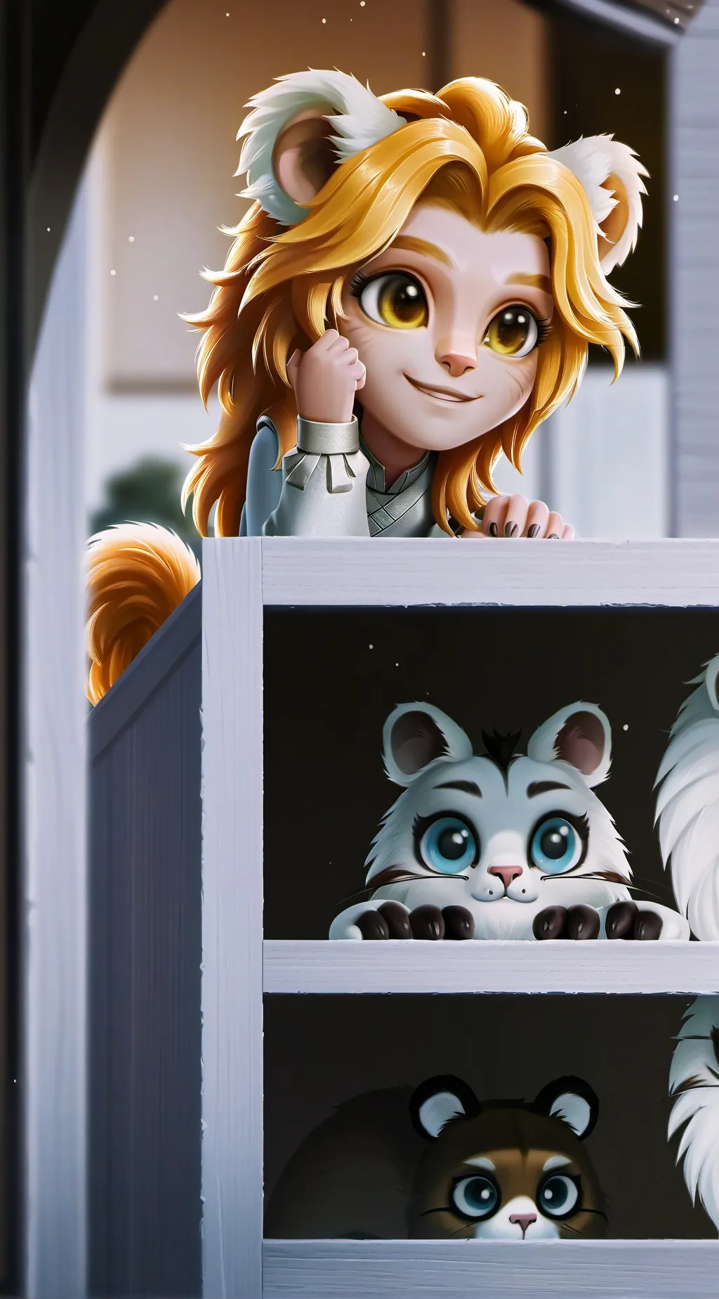 ai character: Lioncita the Furball background