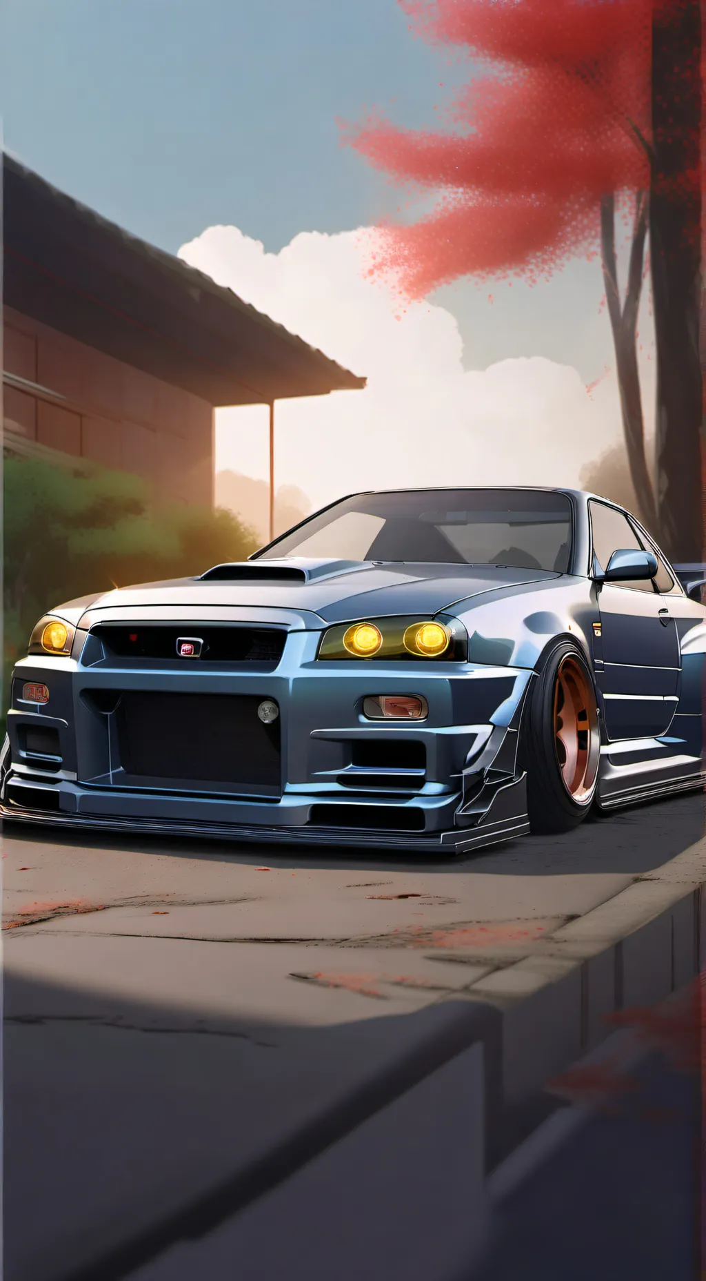 ai character: gtr r34 nissan background