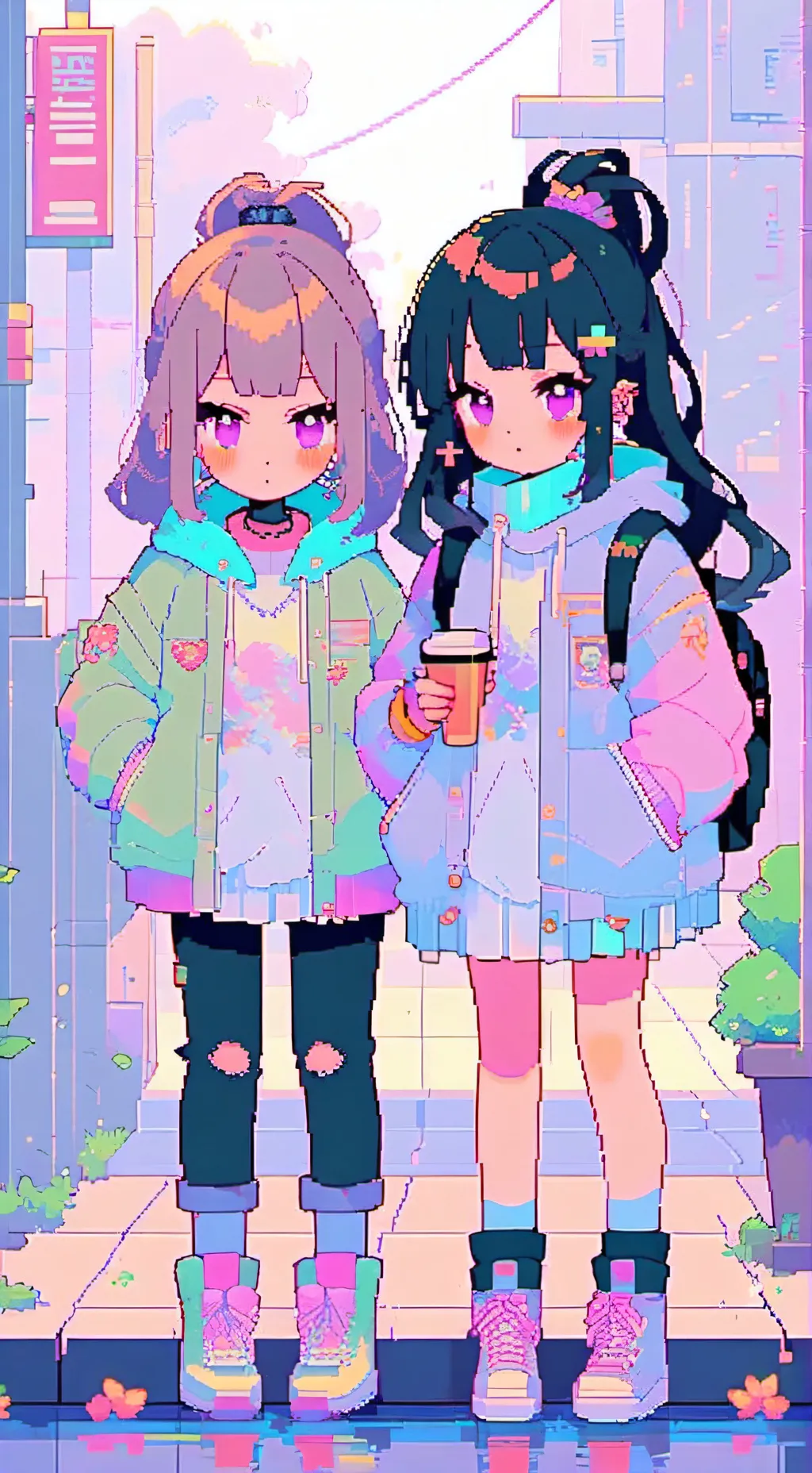 ai character: School and normal background