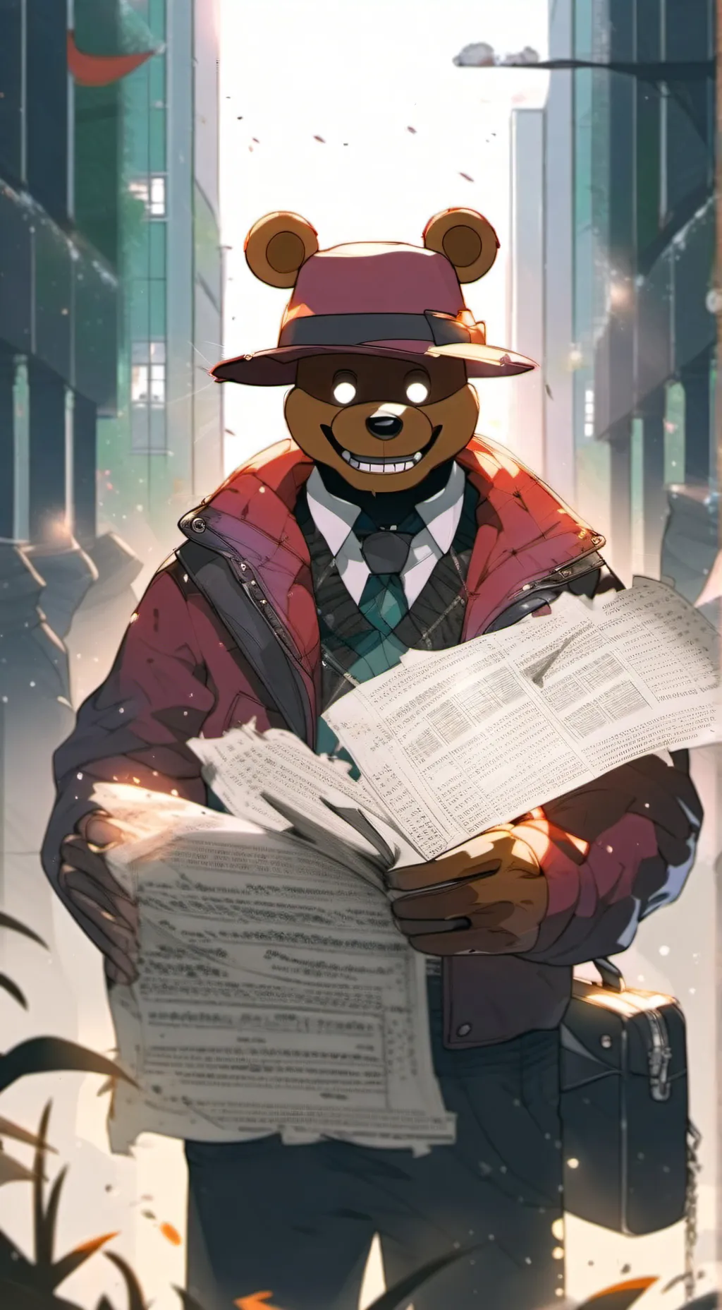 ai character: glamrocks background