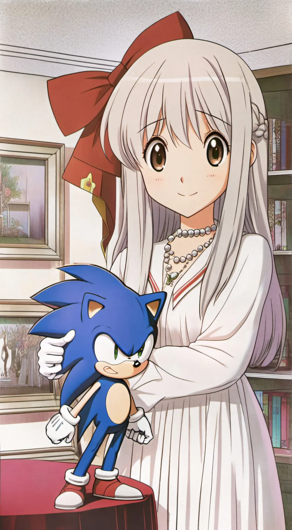 ai character: Sonic y Shadow background