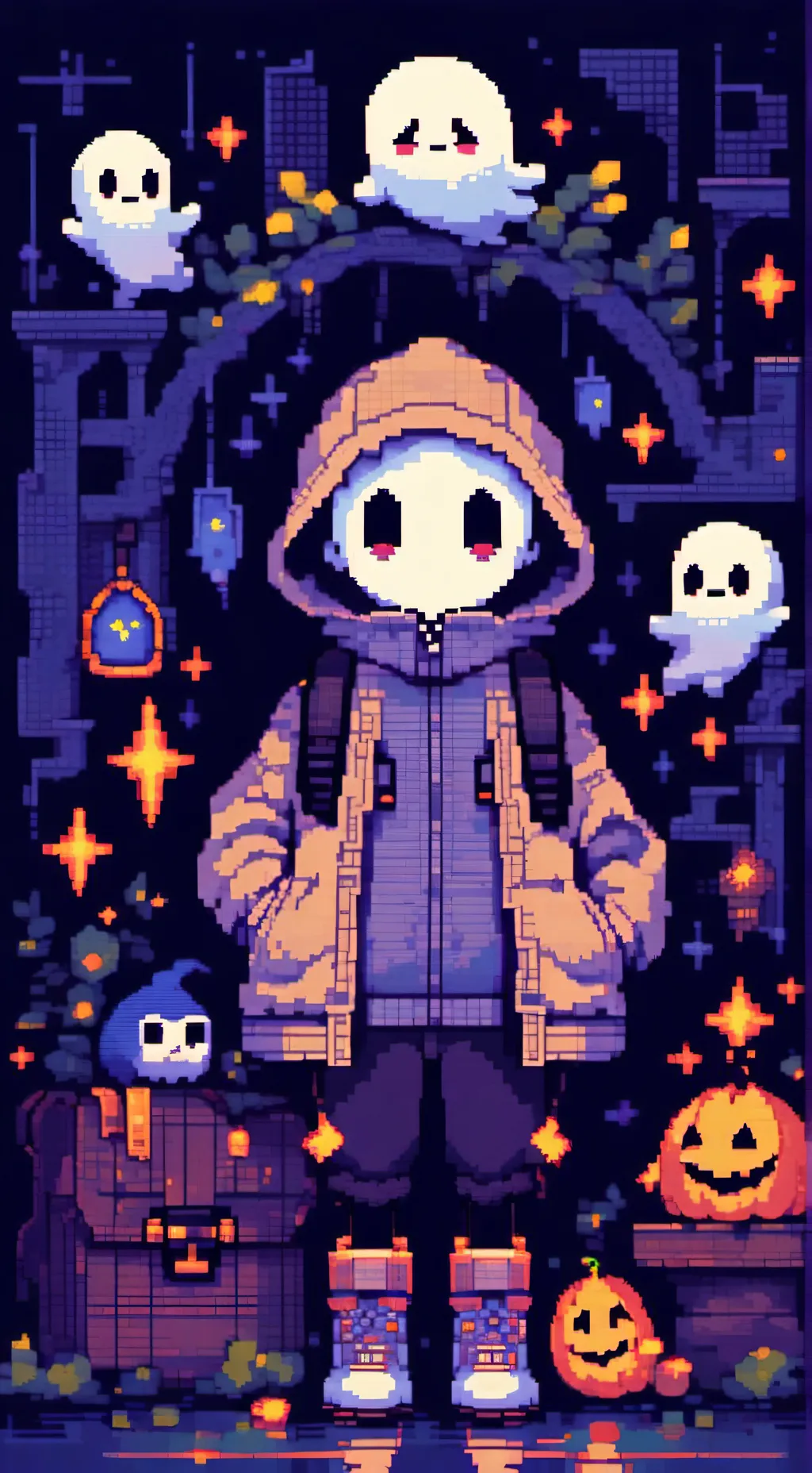 ai character: casper the ghost background