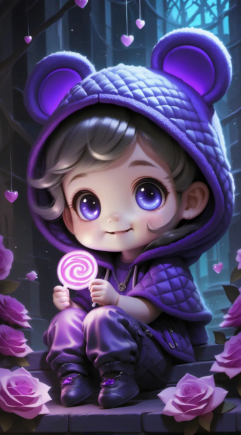ai character: baby vee background
