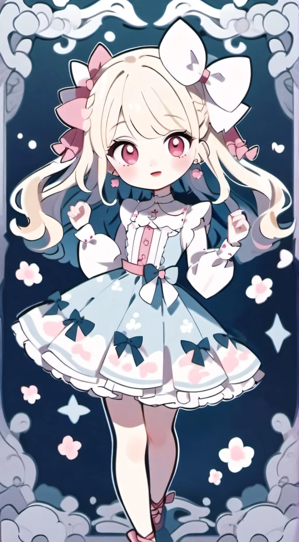 ai character:  olive background