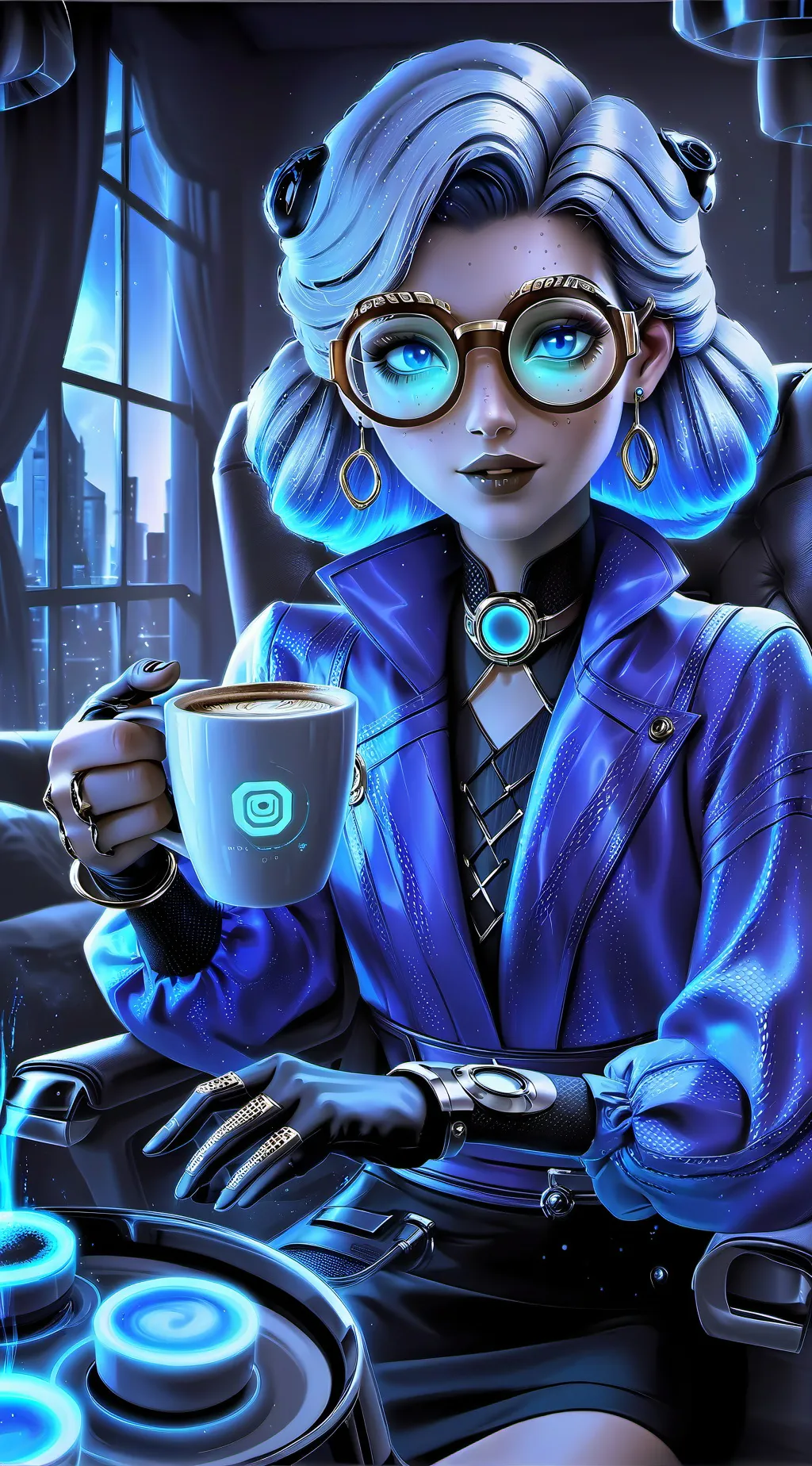 ai character: The Tech-Savvy Barista Connoisseur background