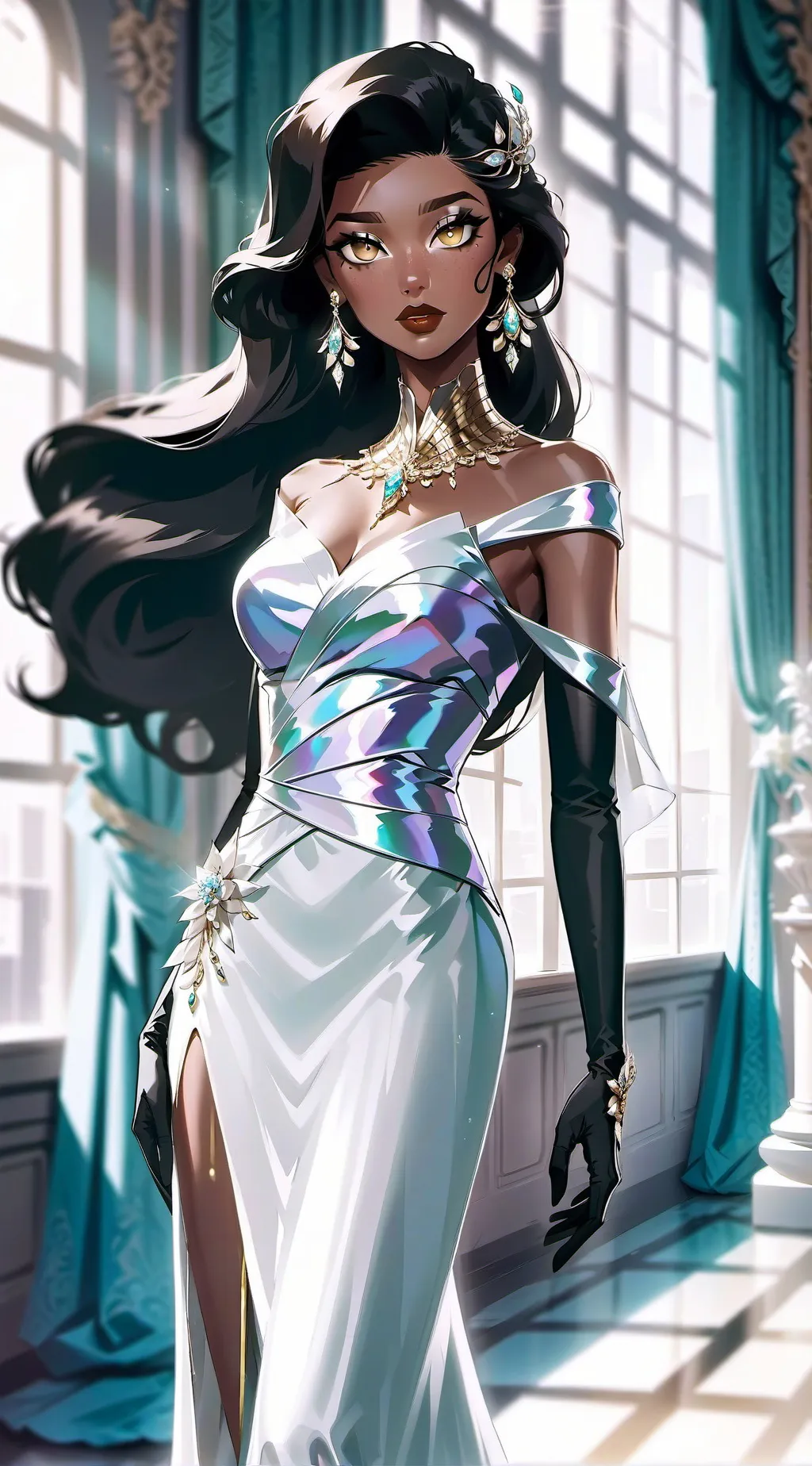 ai character: Rebecca Moreau  background