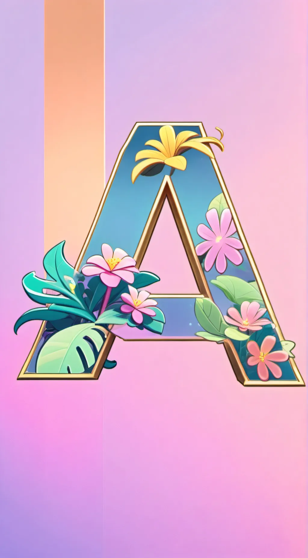 ai character: alfabeto background