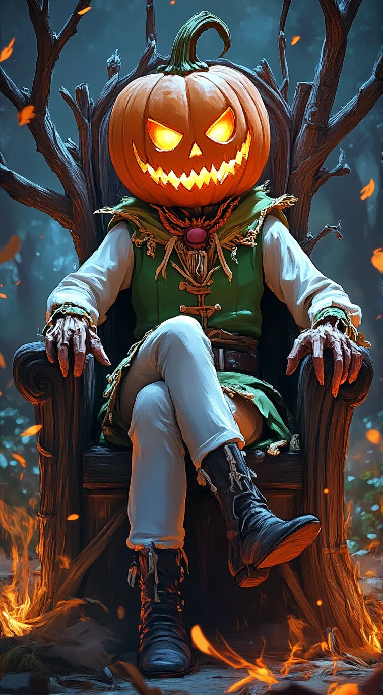 ai character: The Scarecrow King background