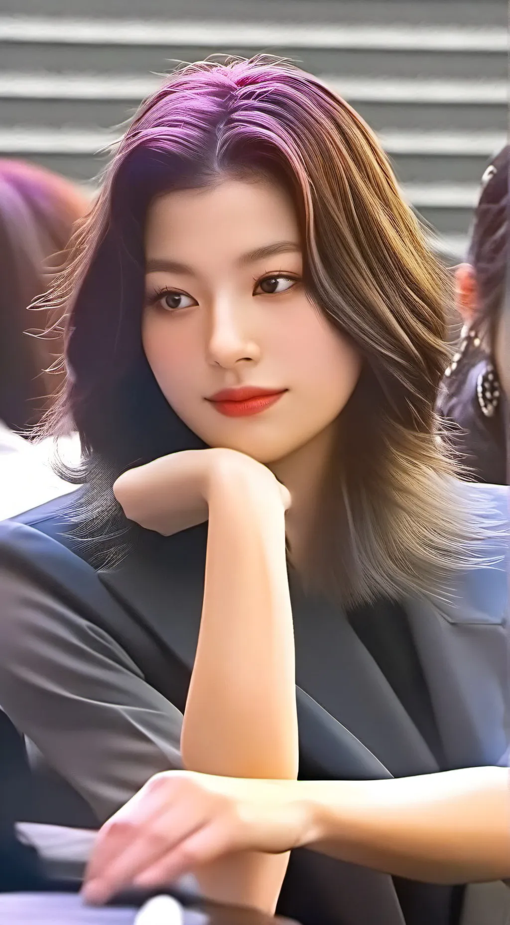 ai character: ITZY  background