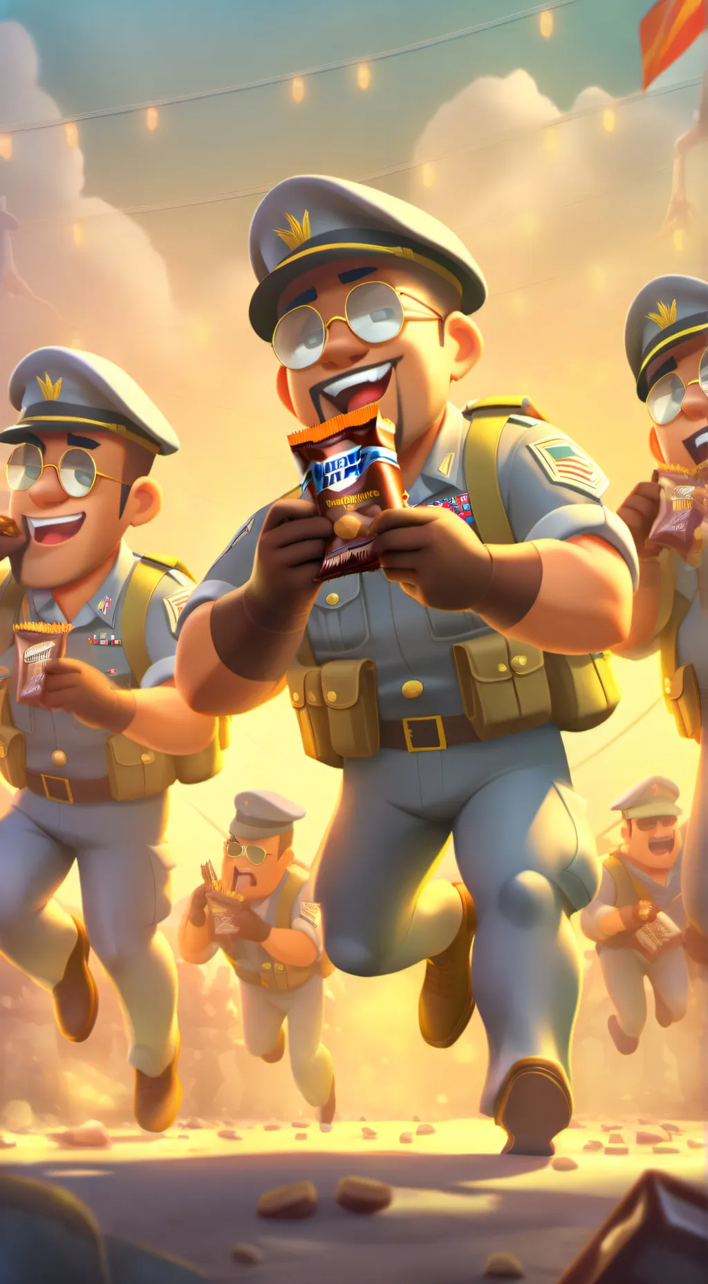 ai character: Military snickers background